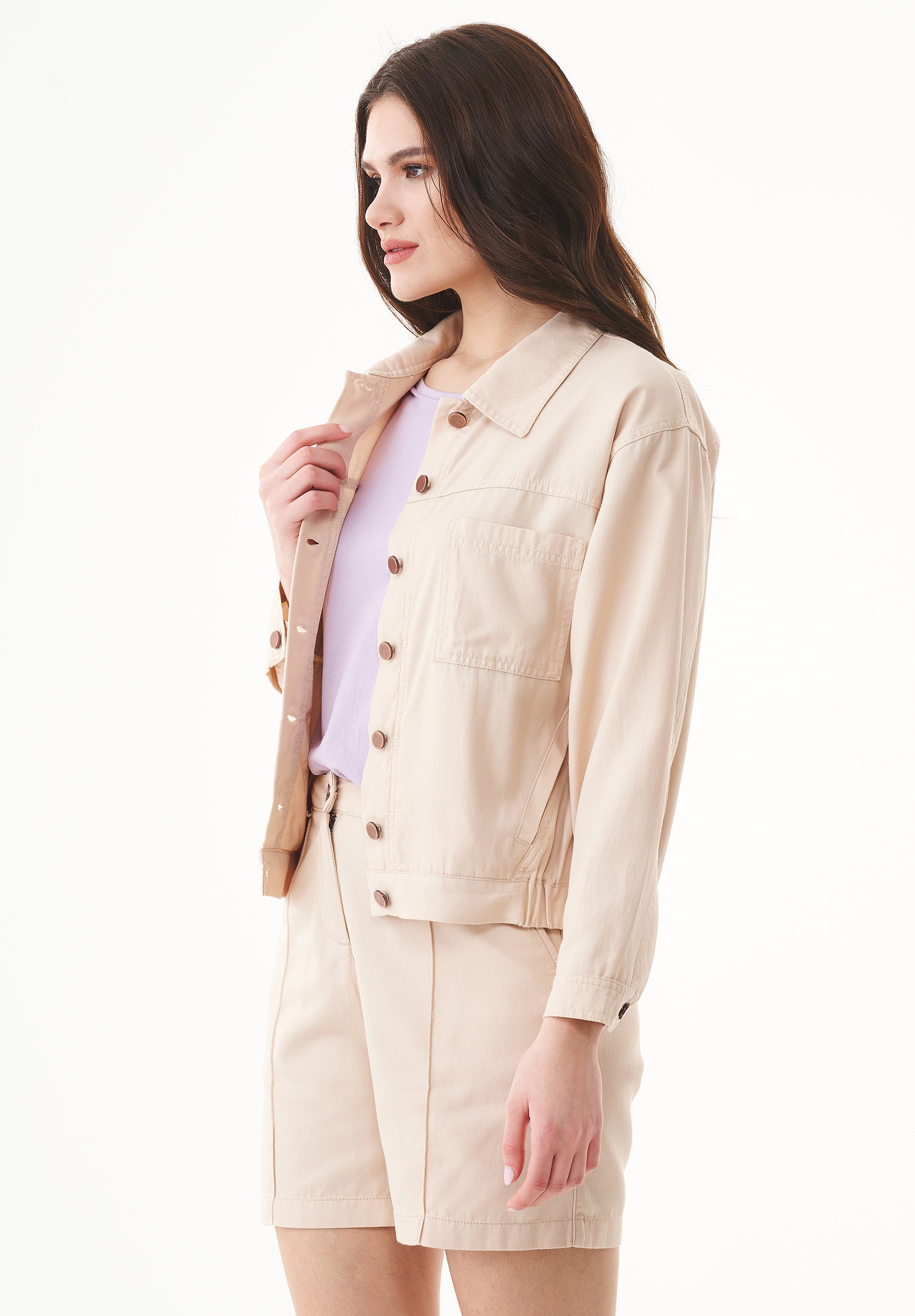 Hemdjacke aus TENCEL™ Lyocell und Bio-Baumwolle