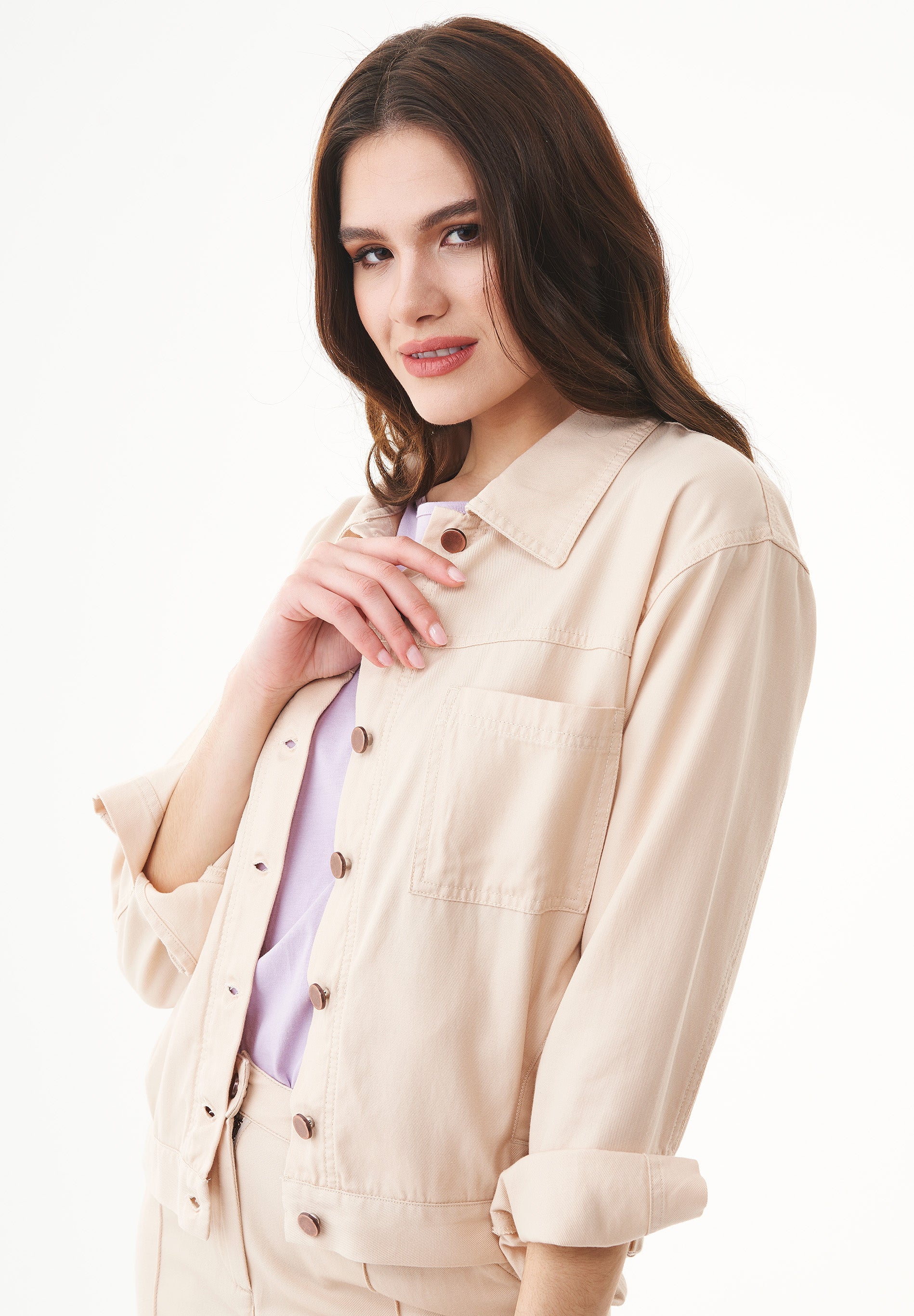 Hemdjacke aus TENCEL™ Lyocell und Bio-Baumwolle