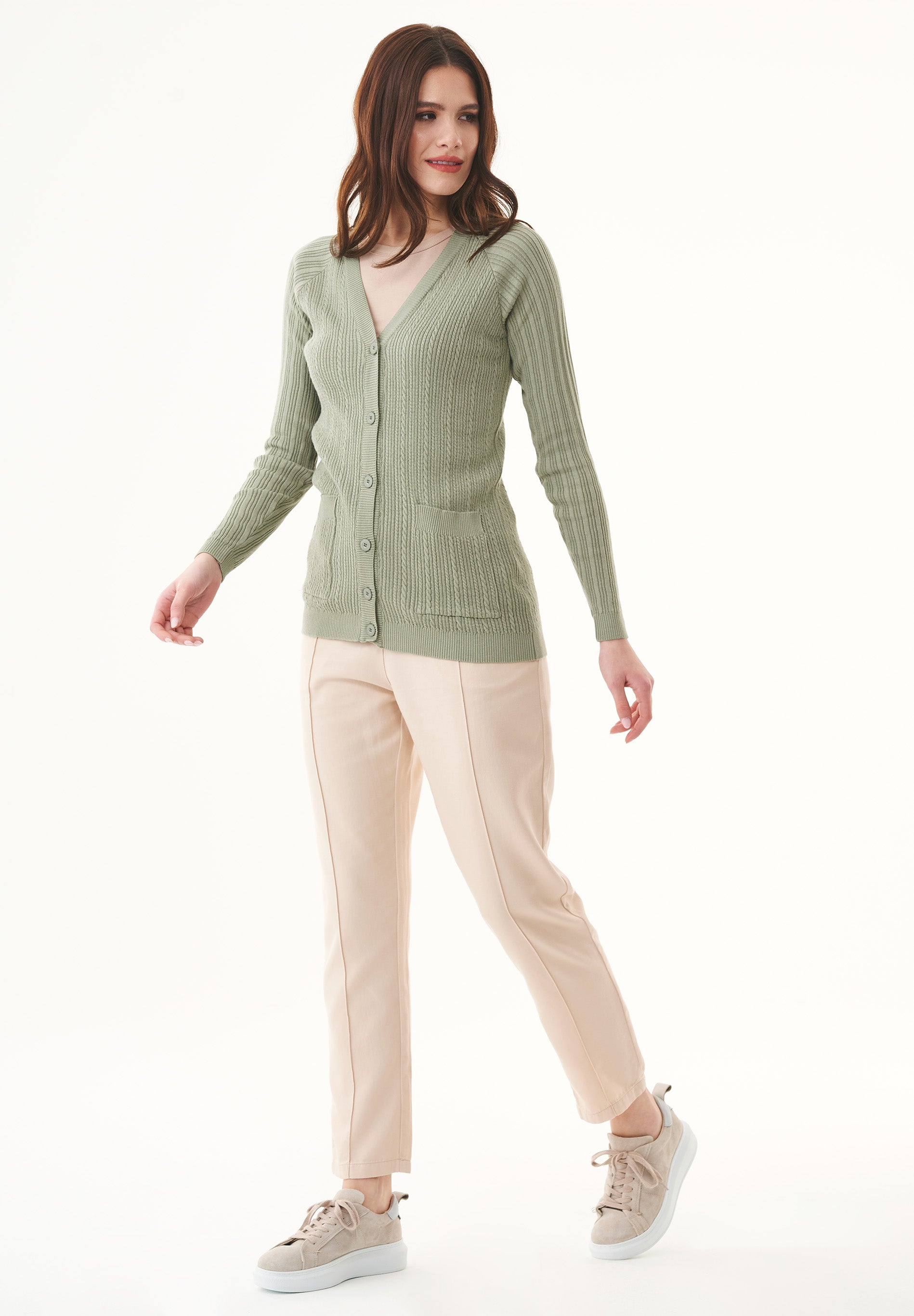 Cardigan aus Bio-Baumwolle mit Knöpfen