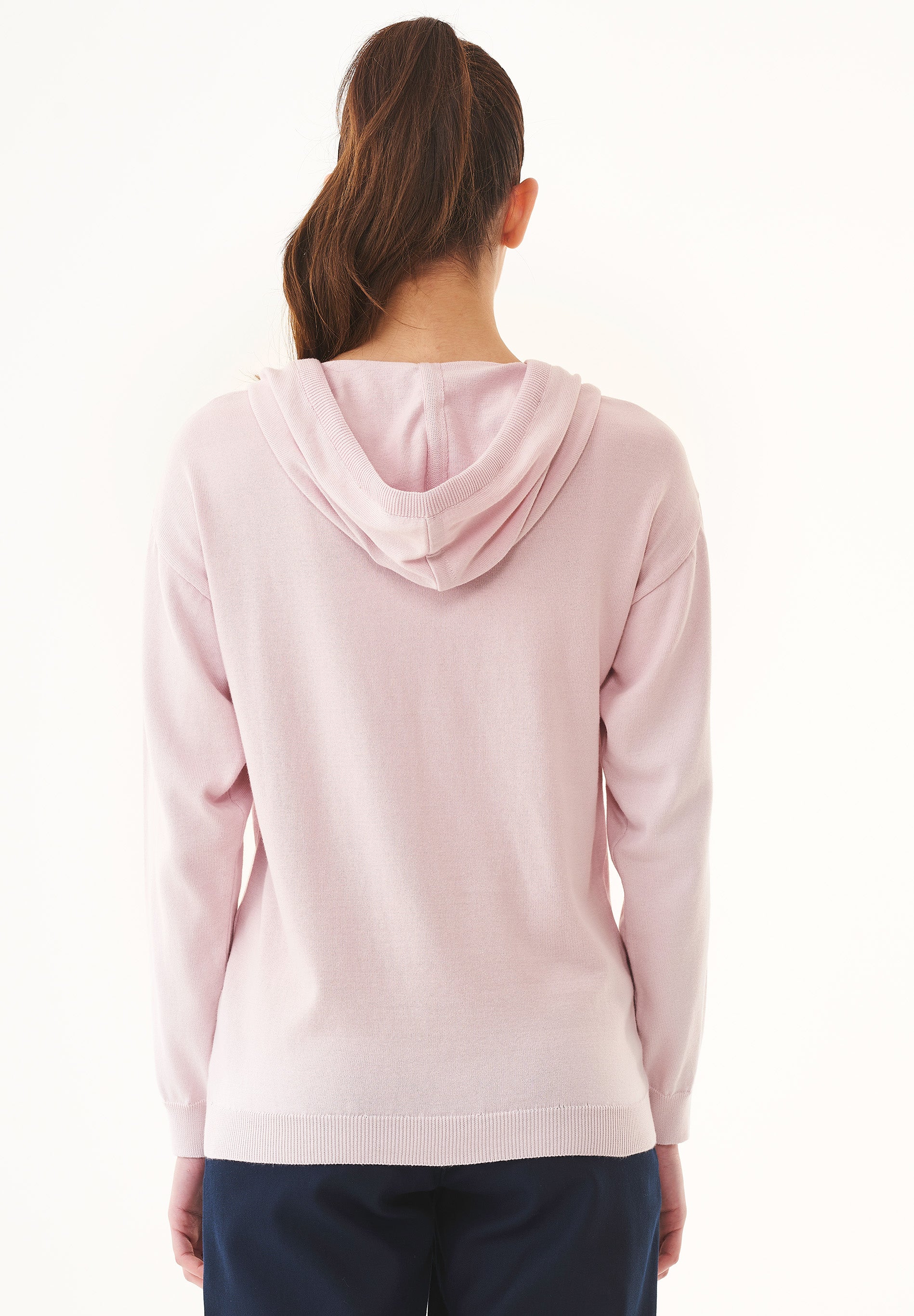 Feinstrick-Hoodie aus Bio-Baumwolle