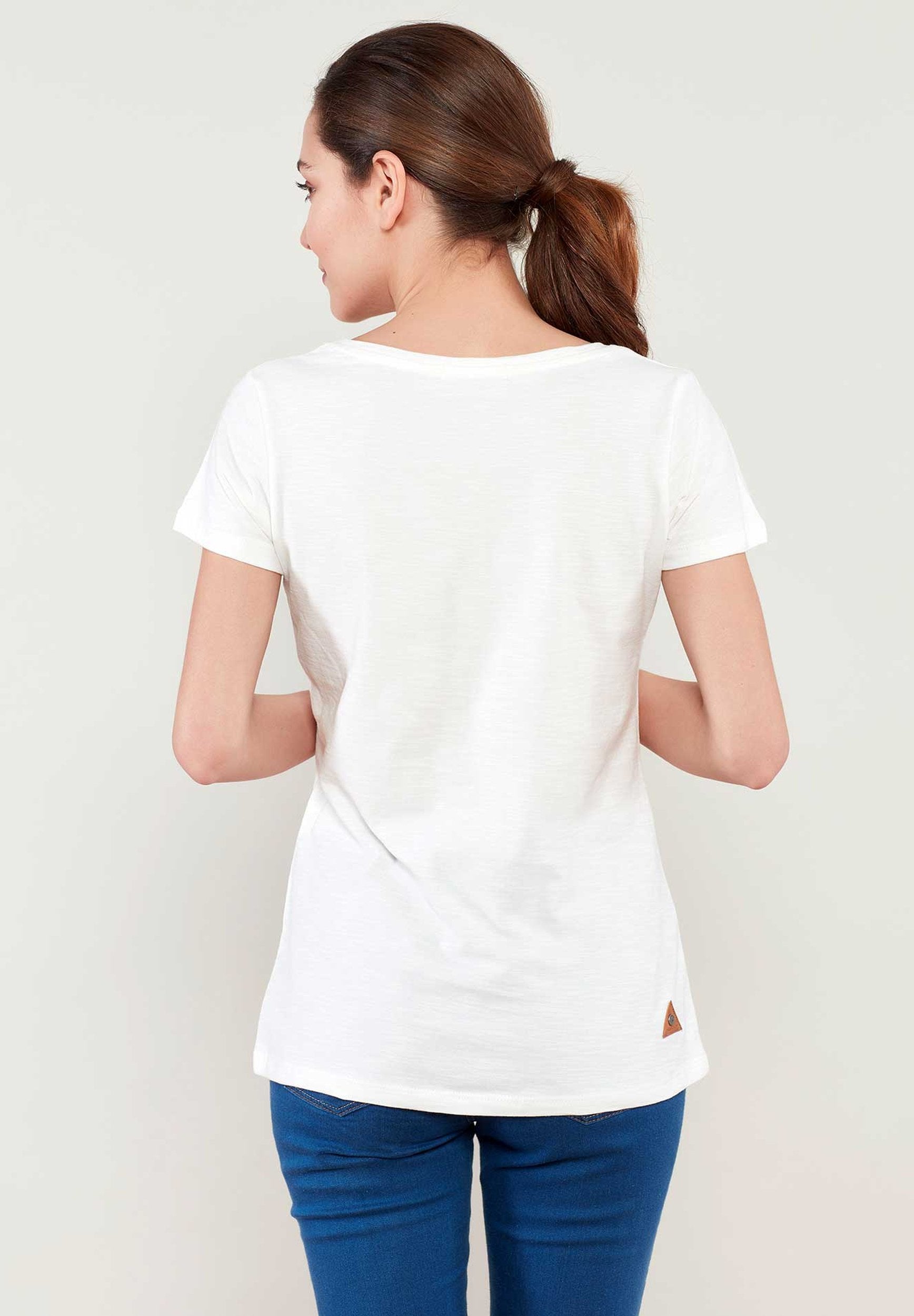T-Shirt aus Bio-Baumwolle mit Kaktus Motiv
