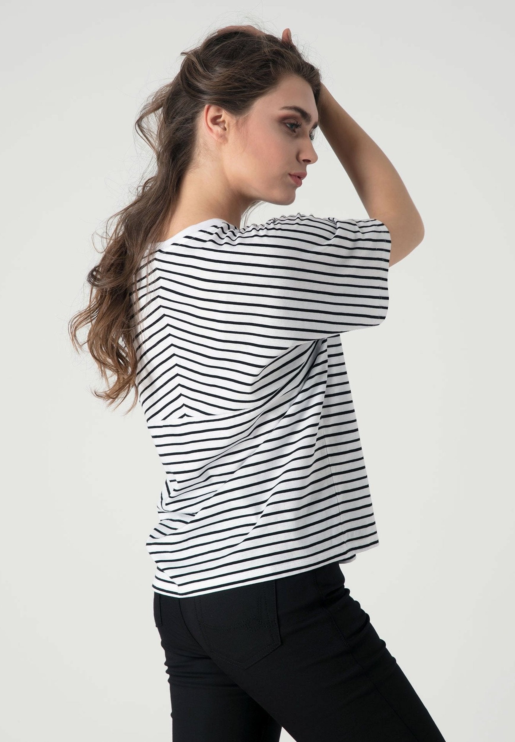 Gestreiftes T-Shirt aus Bio-Baumwolle