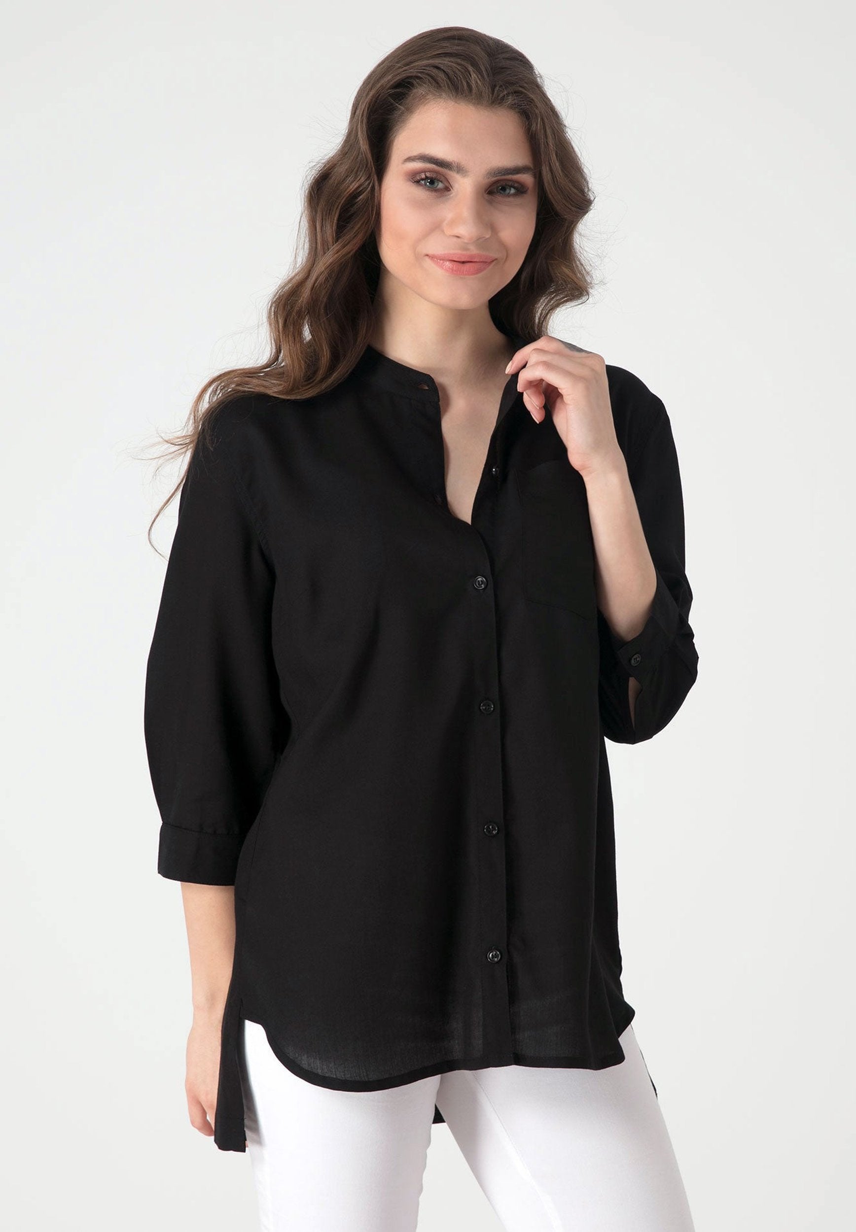 3/4 Arm Bluse aus TENCEL™ Lyocell