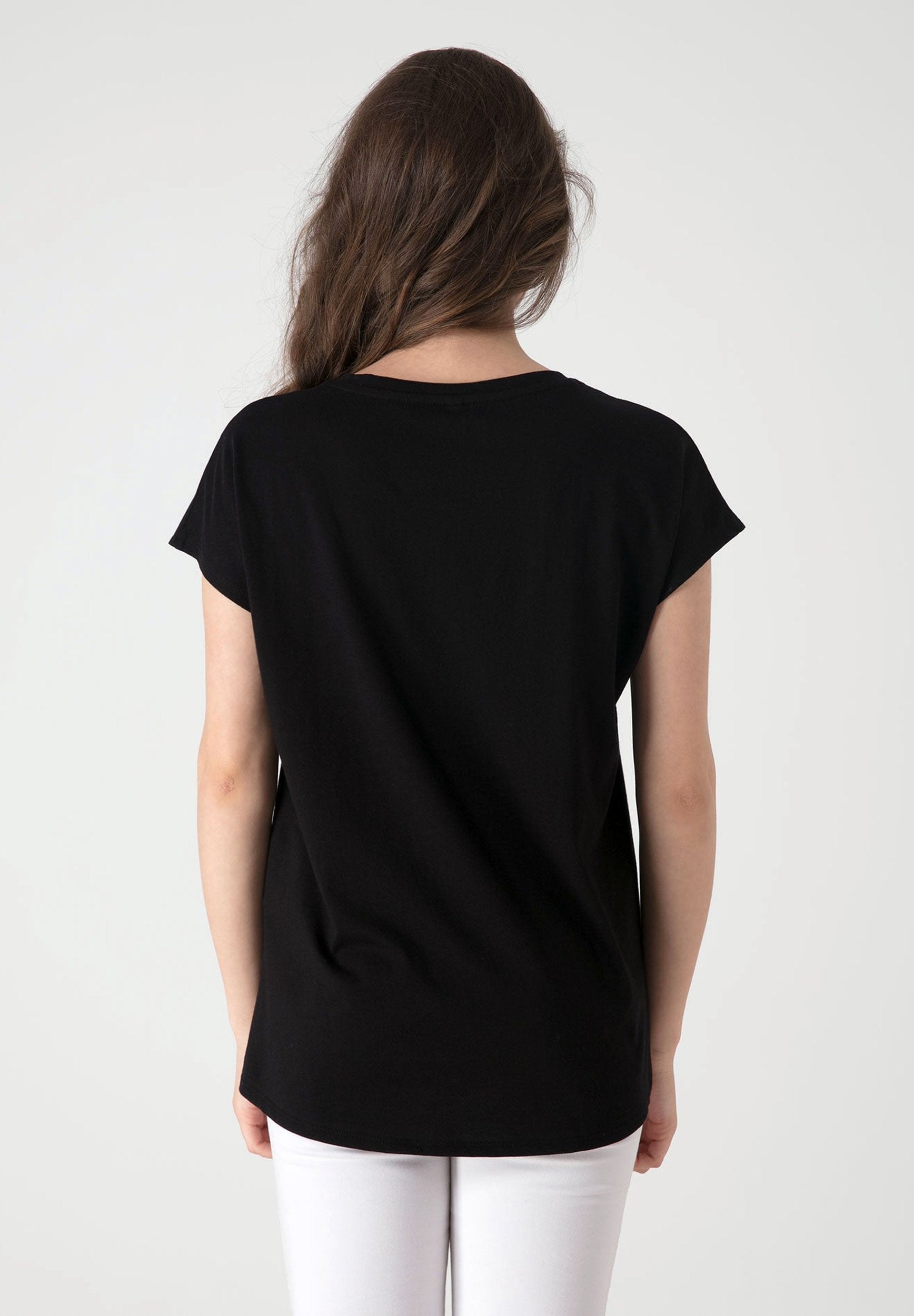 Basic T-Shirt aus Bio-Baumwolle mit V-Ausschnitt