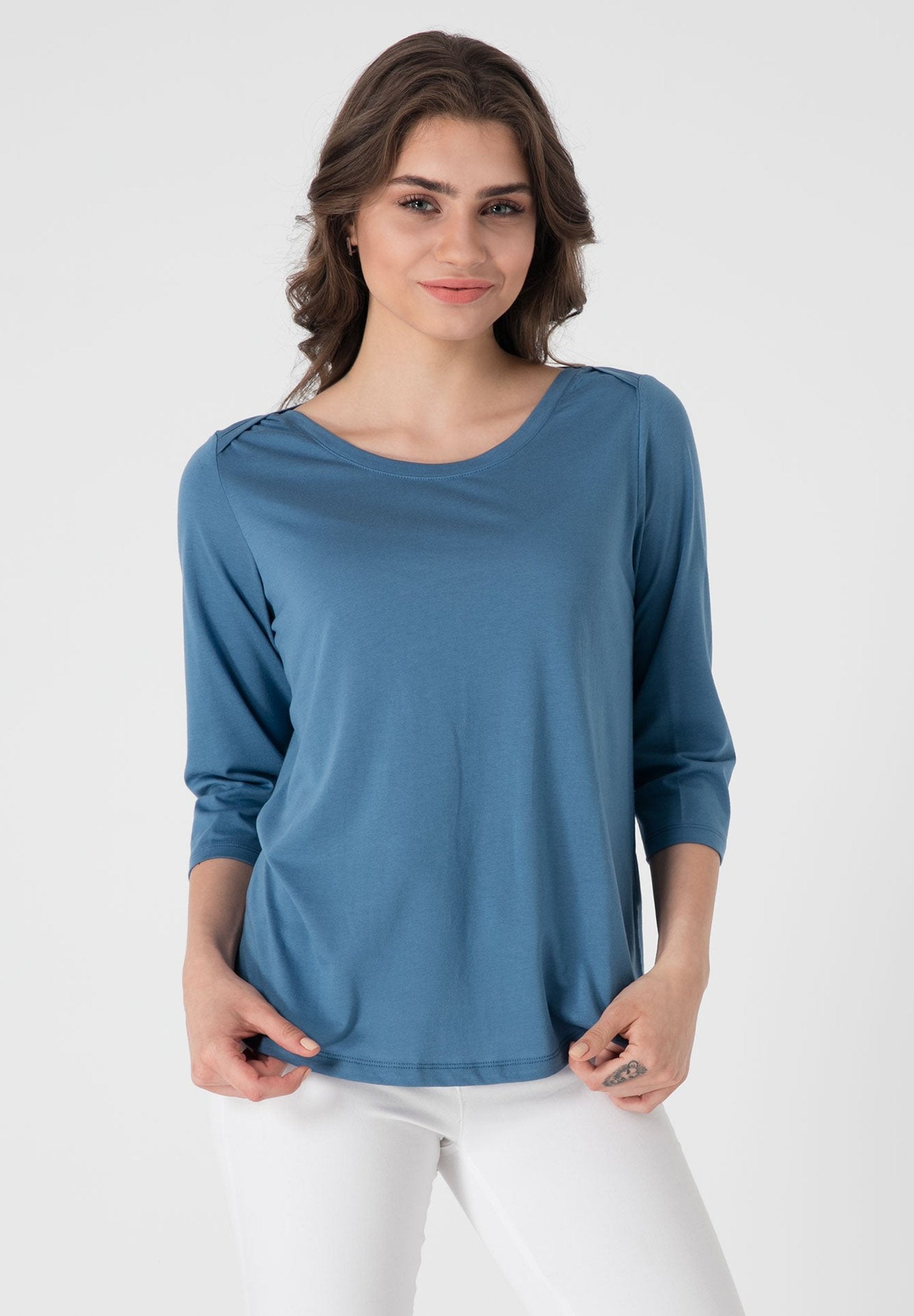 3/4 Sleeve T-Shirt aus TENCEL™ Lyocell und Bio-Baumwolle