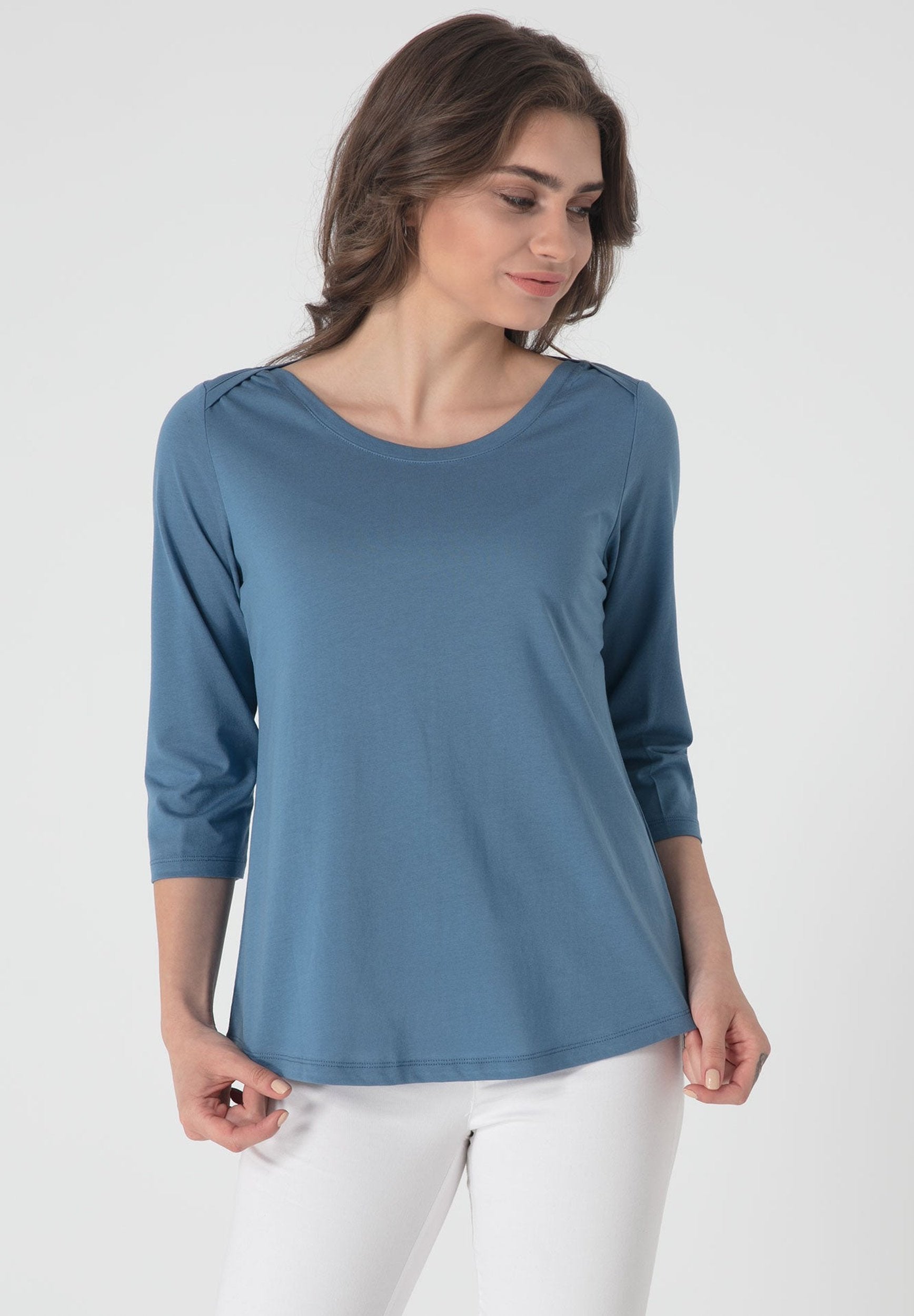 3/4 Sleeve T-Shirt aus TENCEL™ Lyocell und Bio-Baumwolle