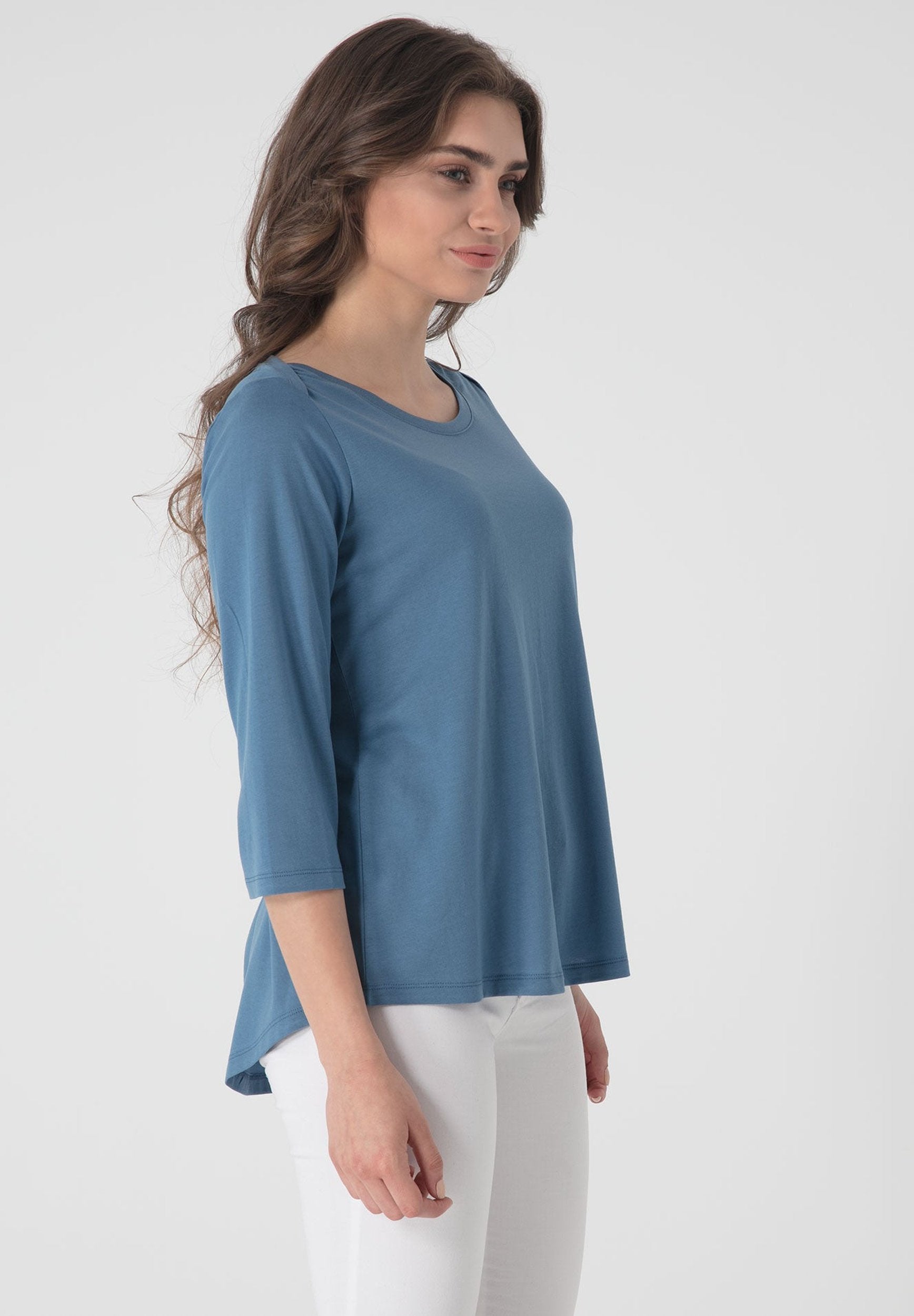 3/4 Sleeve T-Shirt aus TENCEL™ Lyocell und Bio-Baumwolle