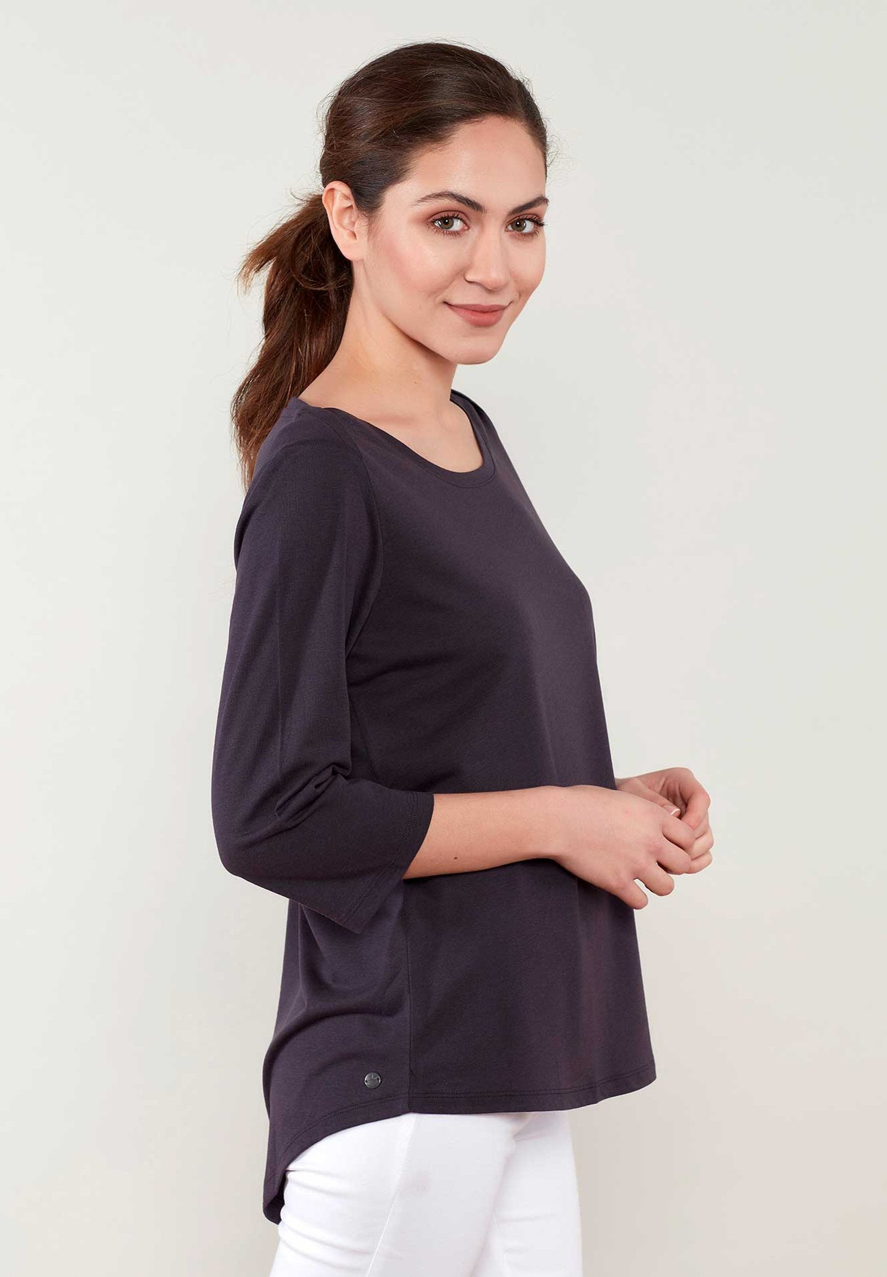 3/4 Sleeve T-Shirt aus TENCEL™ Lyocell und Bio-Baumwolle