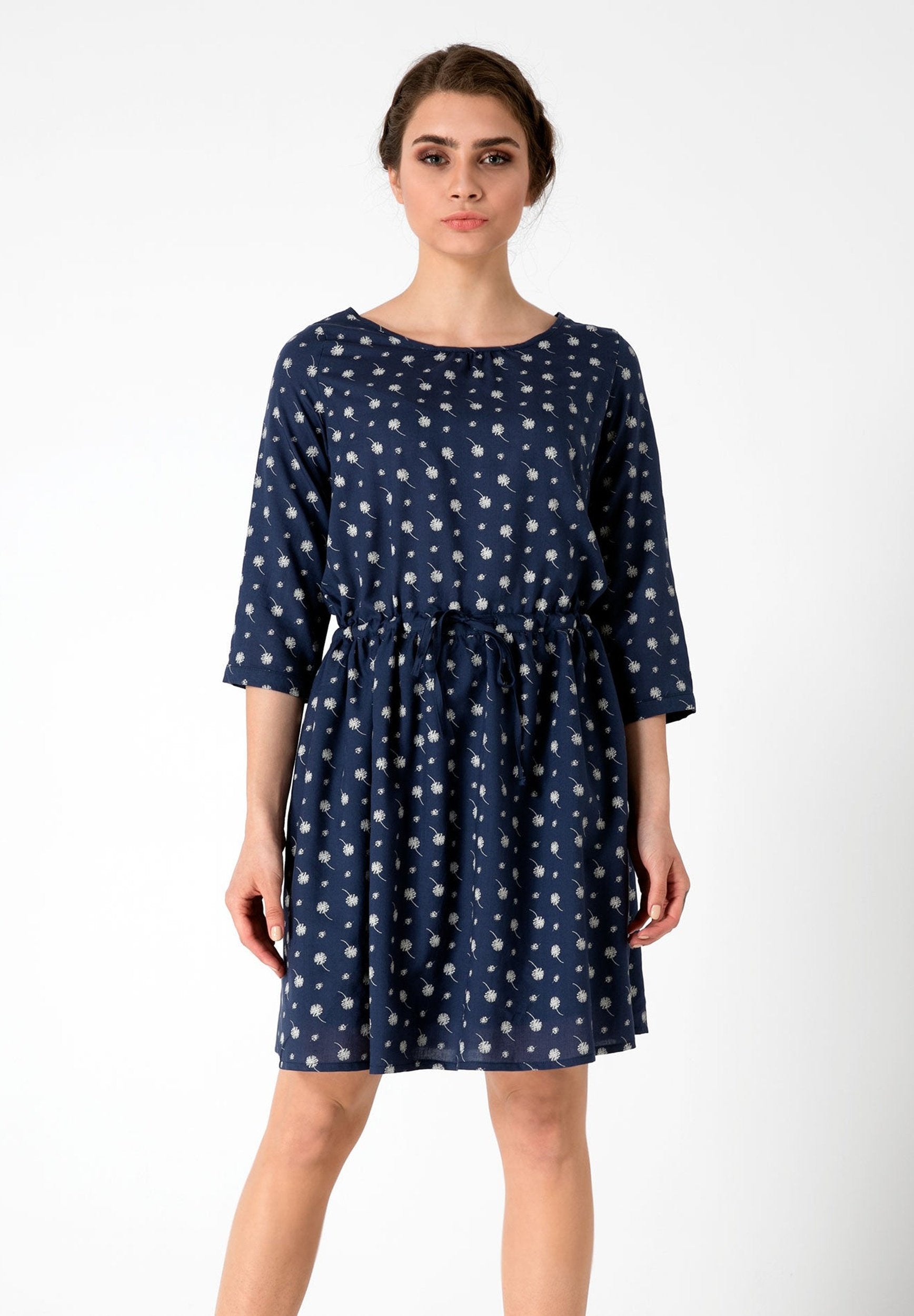 Allover Print Kleid aus TENCEL™ Lyocell mit 3/4 Arm