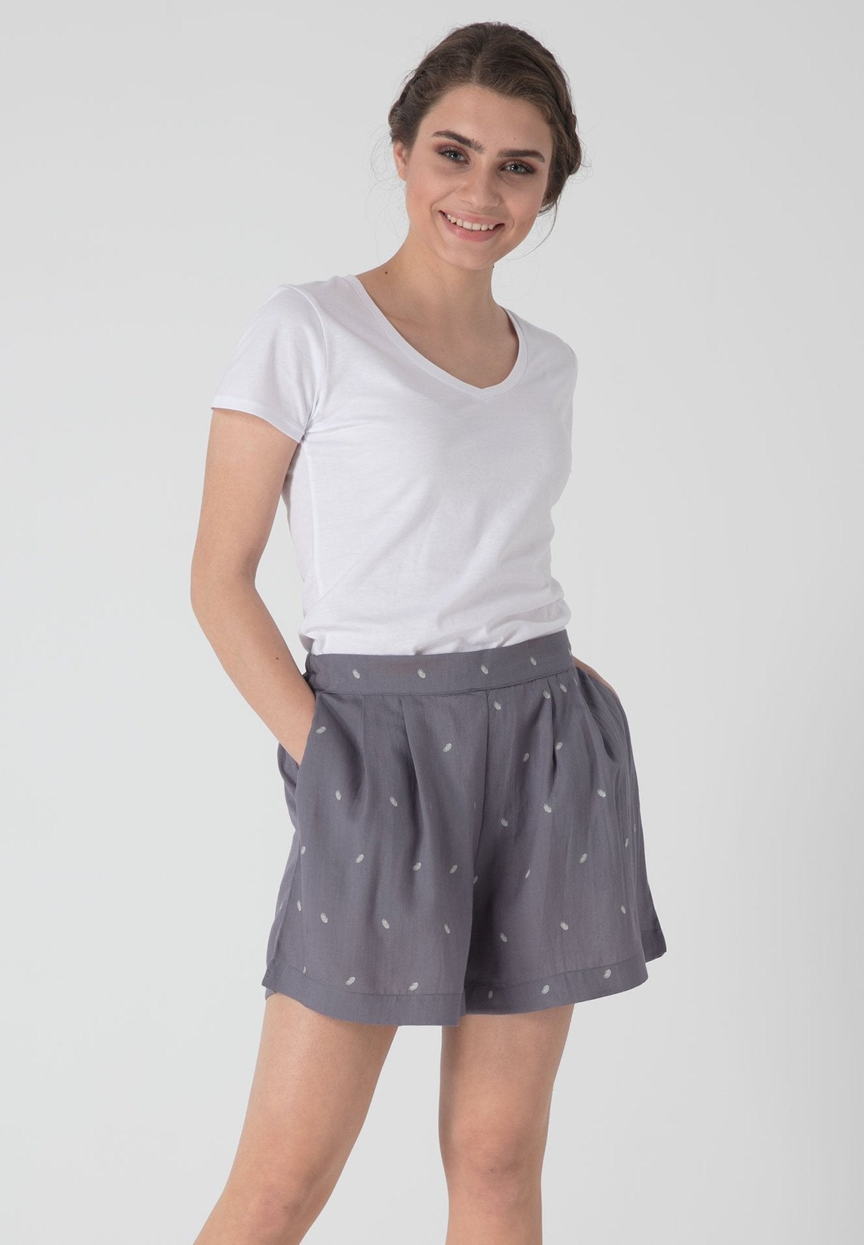 Allover Print Shorts aus TENCEL™ Lyocell