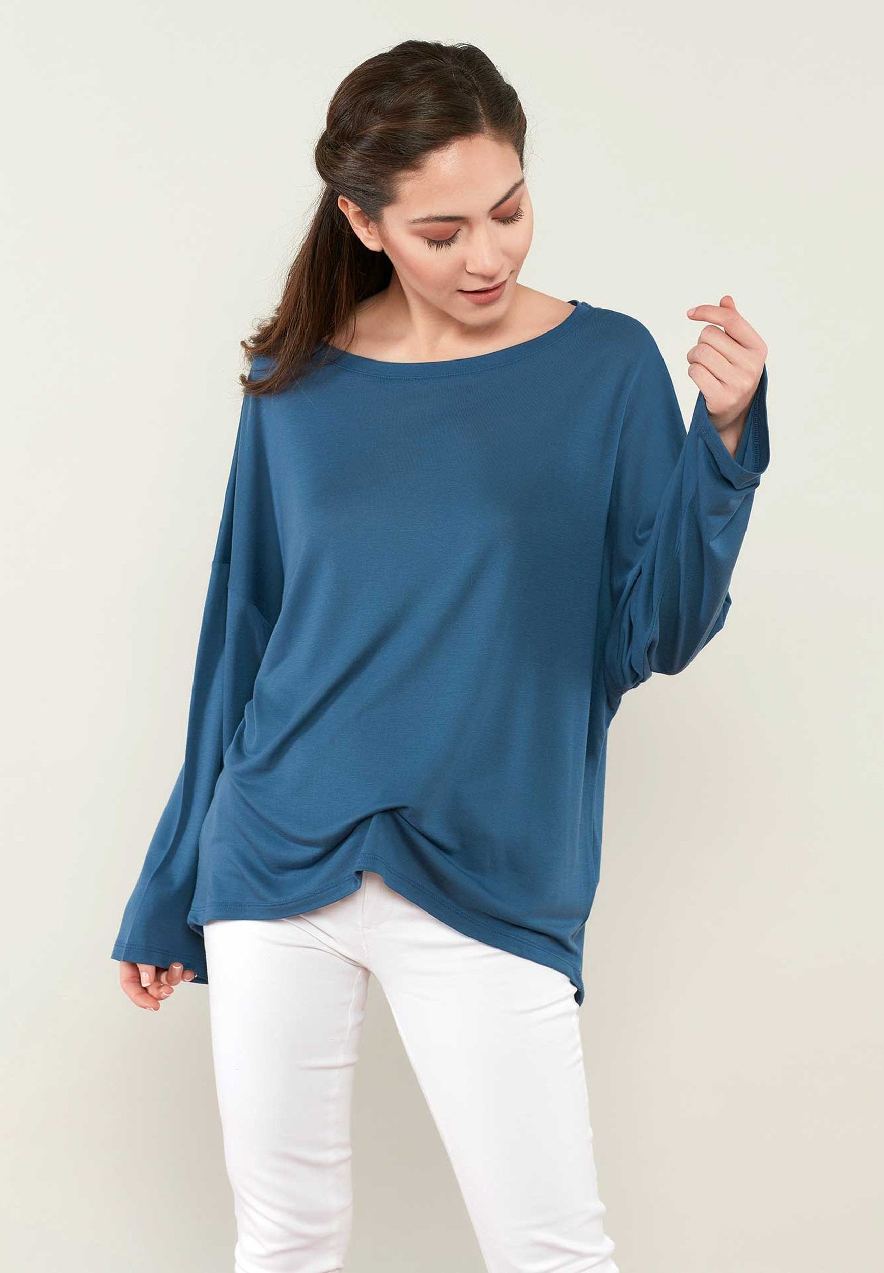 Longsleeve Bluse aus TENCEL™ Lyocell