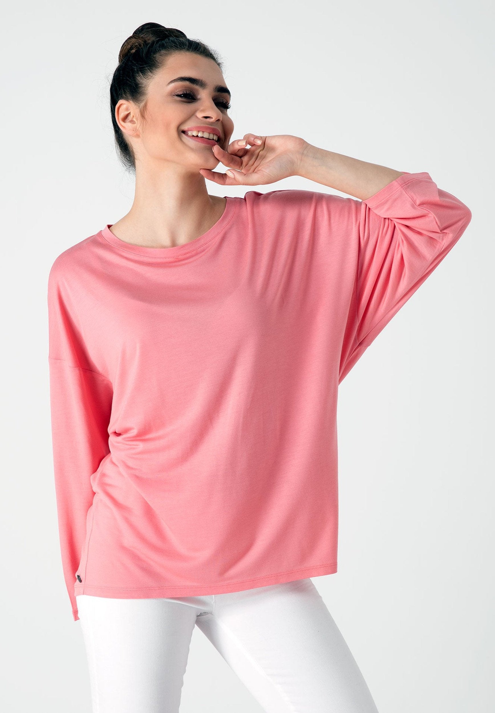 Longsleeve Bluse aus TENCEL™ Lyocell