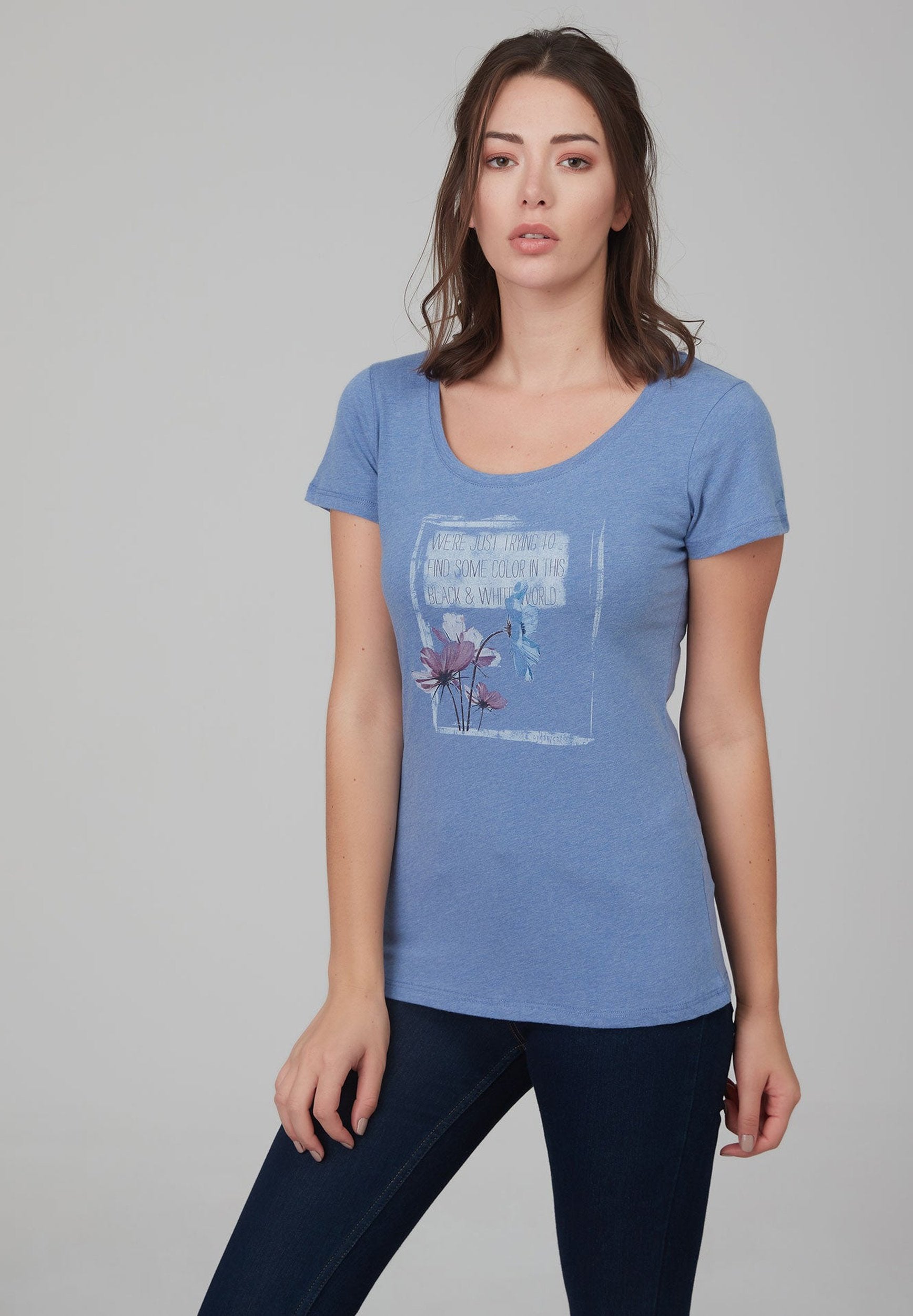 T-Shirt aus Bio-Baumwolle mit Blumenprint