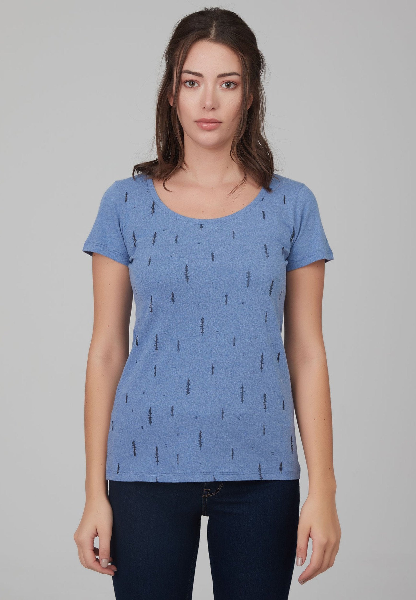 Shirt vorne mit All Over Print aus Bio-Baumwolle