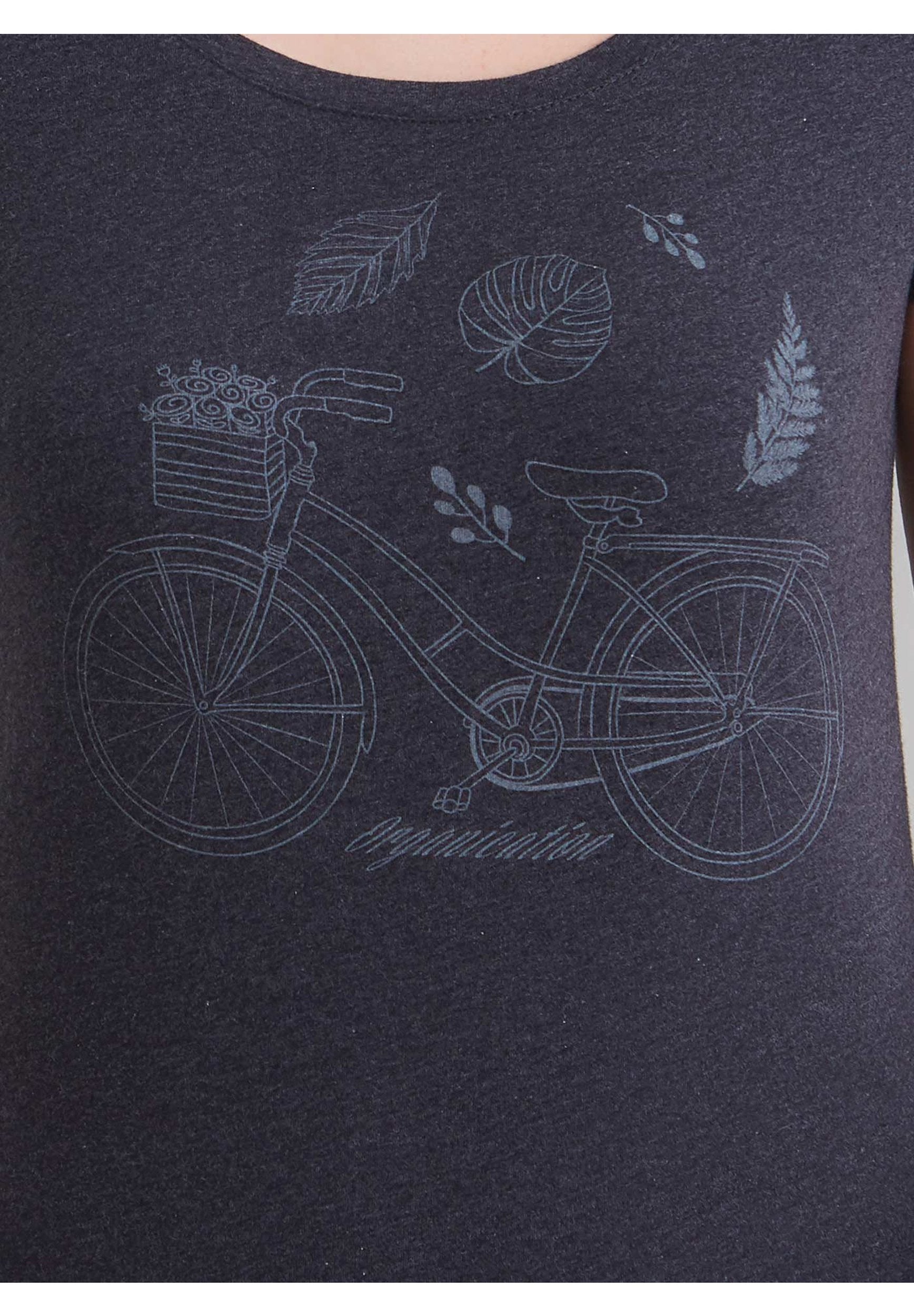 Shirt vorne mit Blatt-Print aus Bio-Baumwolle