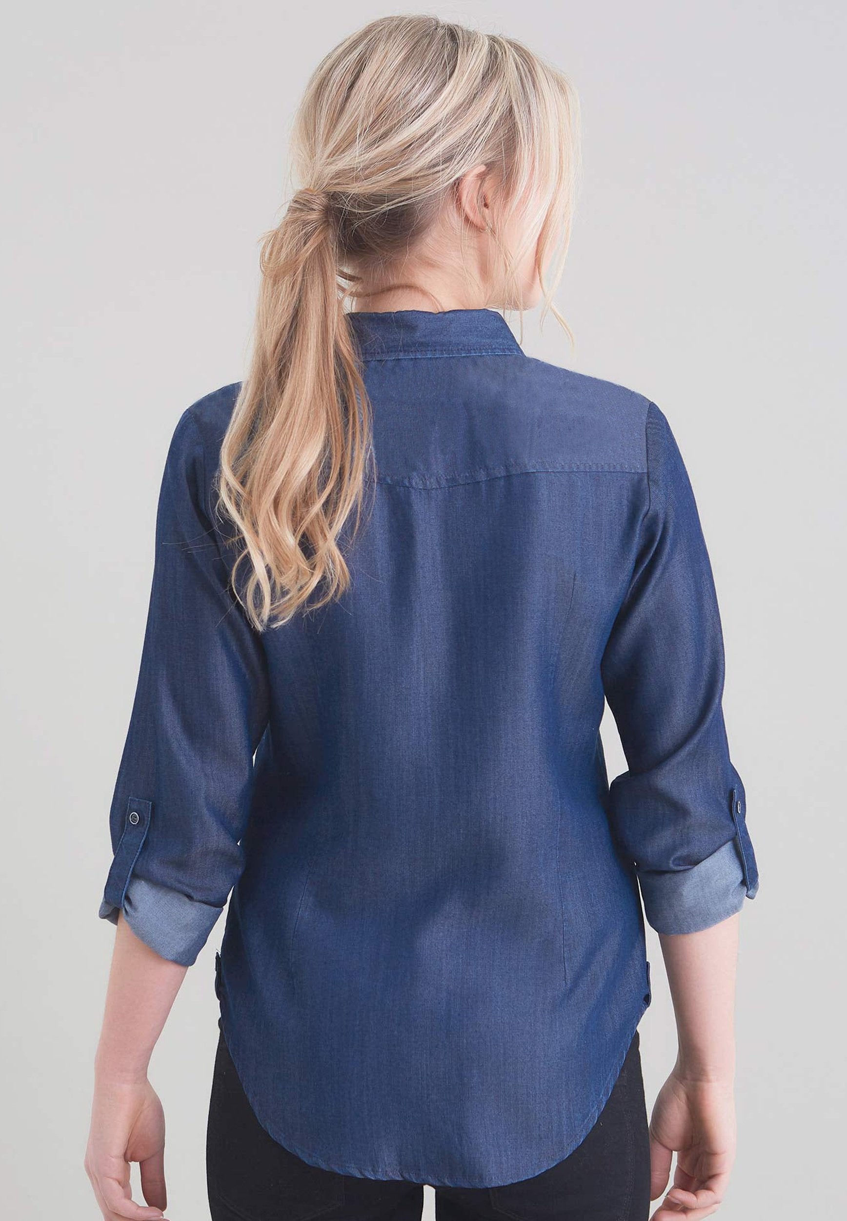 TENCEL™ Lyocell Jeansbluse in Denim Ware