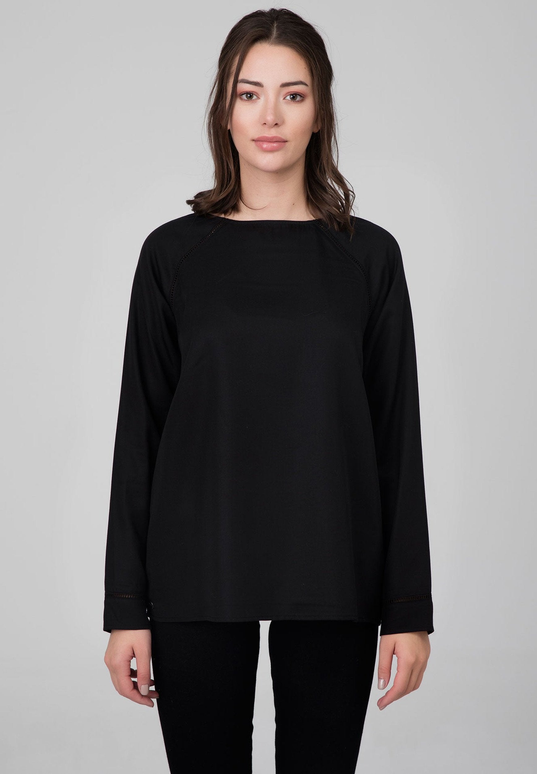 TENCEL™ Lyocell Langarm Blusenshirt