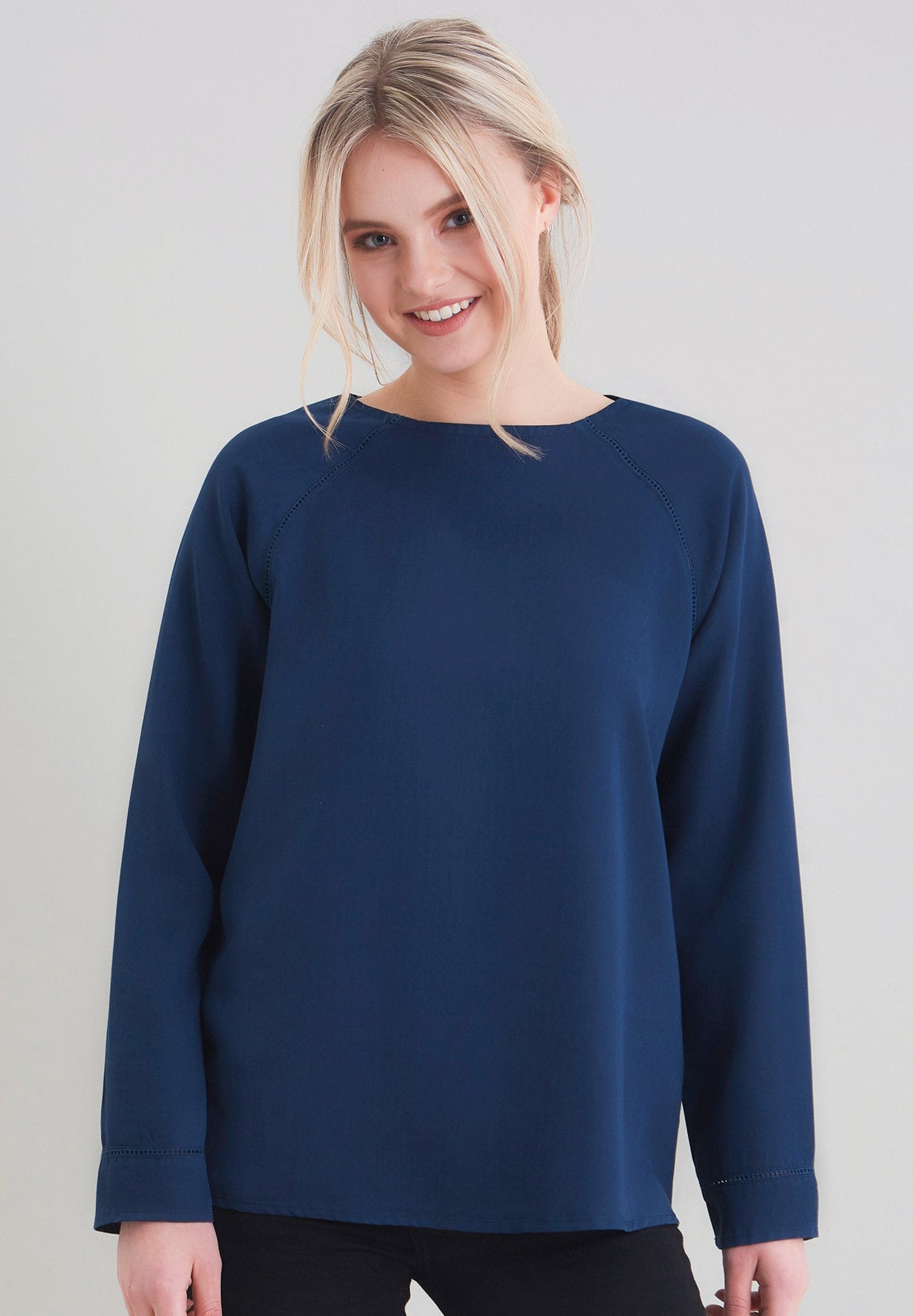 TENCEL™ Lyocell Langarm Blusenshirt