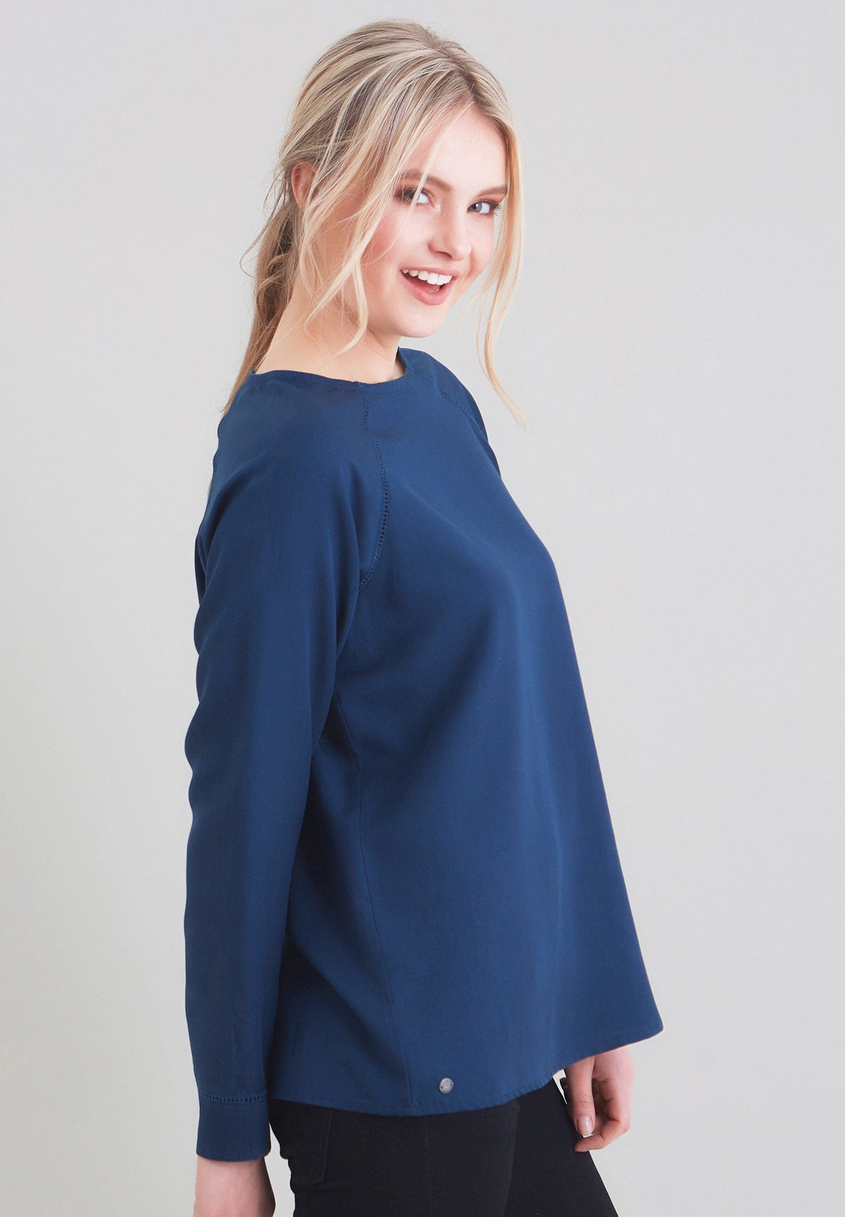 TENCEL™ Lyocell Langarm Blusenshirt