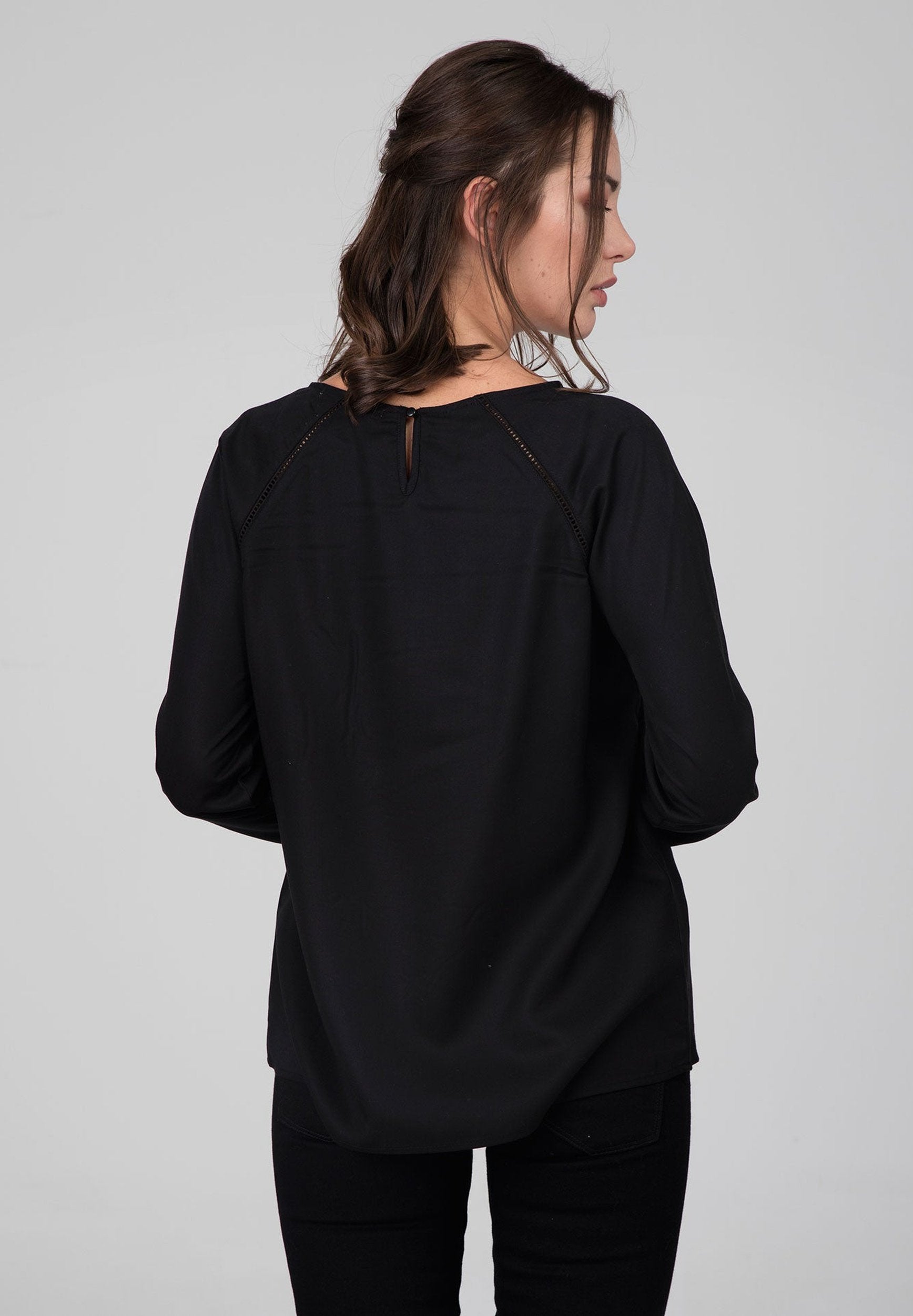 TENCEL™ Lyocell Langarm Blusenshirt