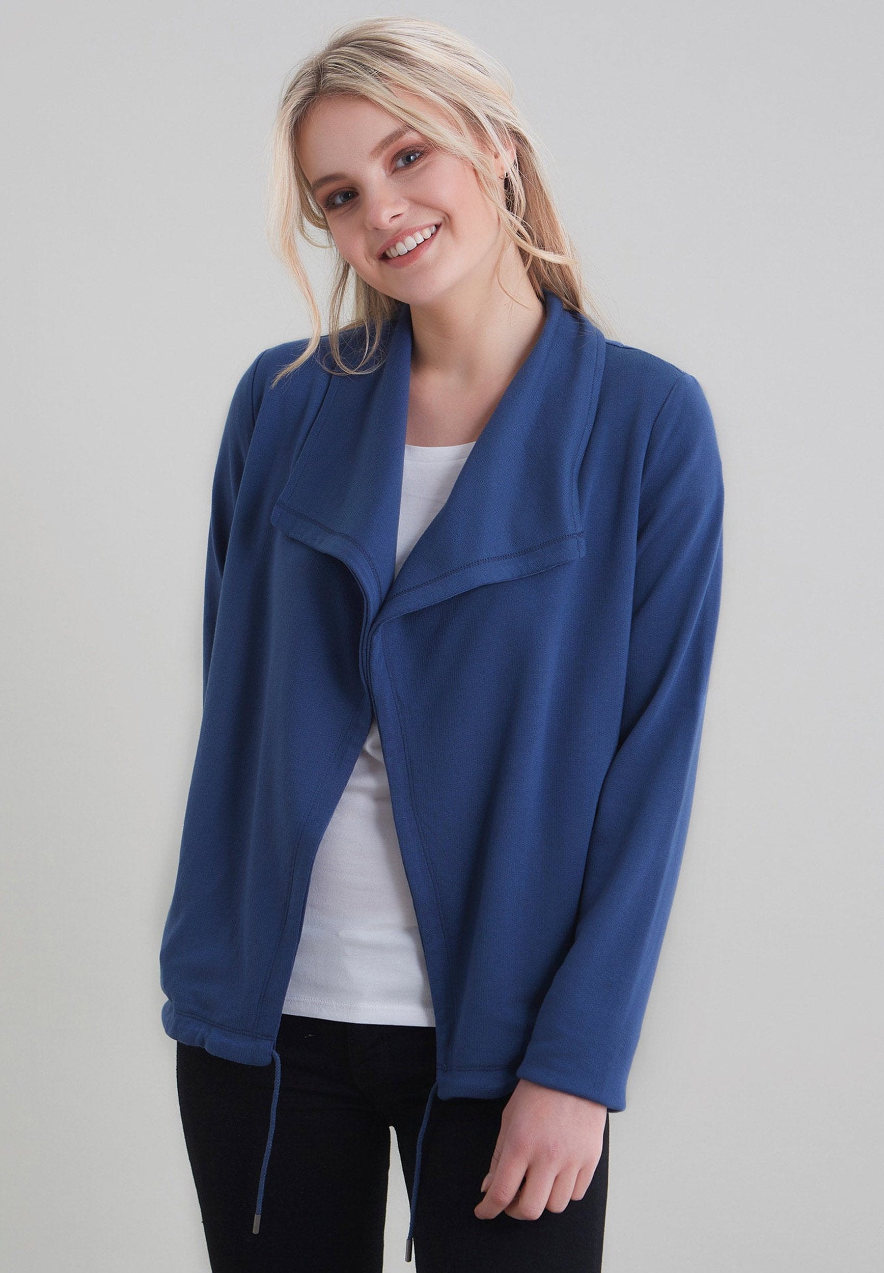 TENCEL™ Lyocell Jacke mit weitem Kragen