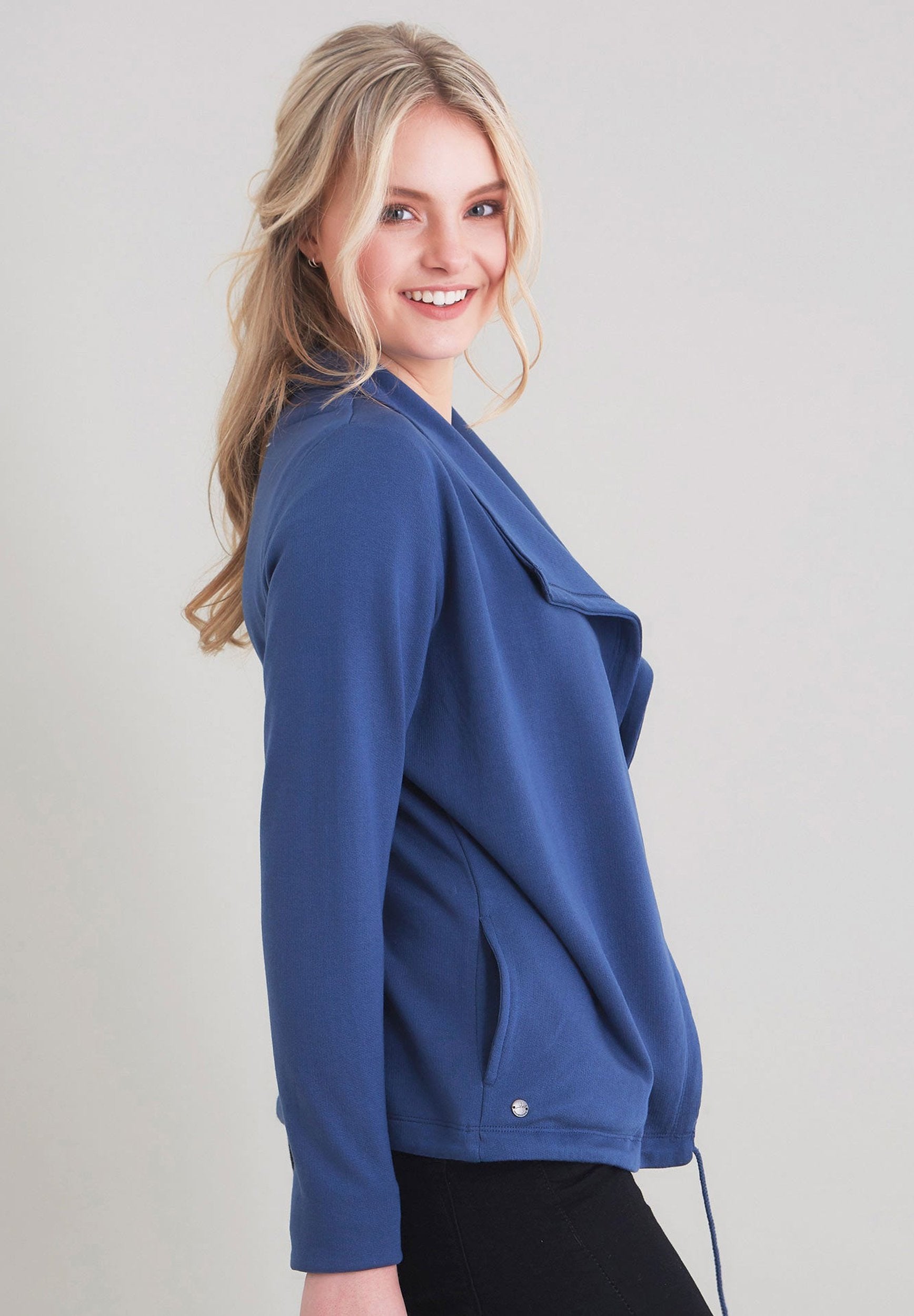 TENCEL™ Lyocell Jacke mit weitem Kragen