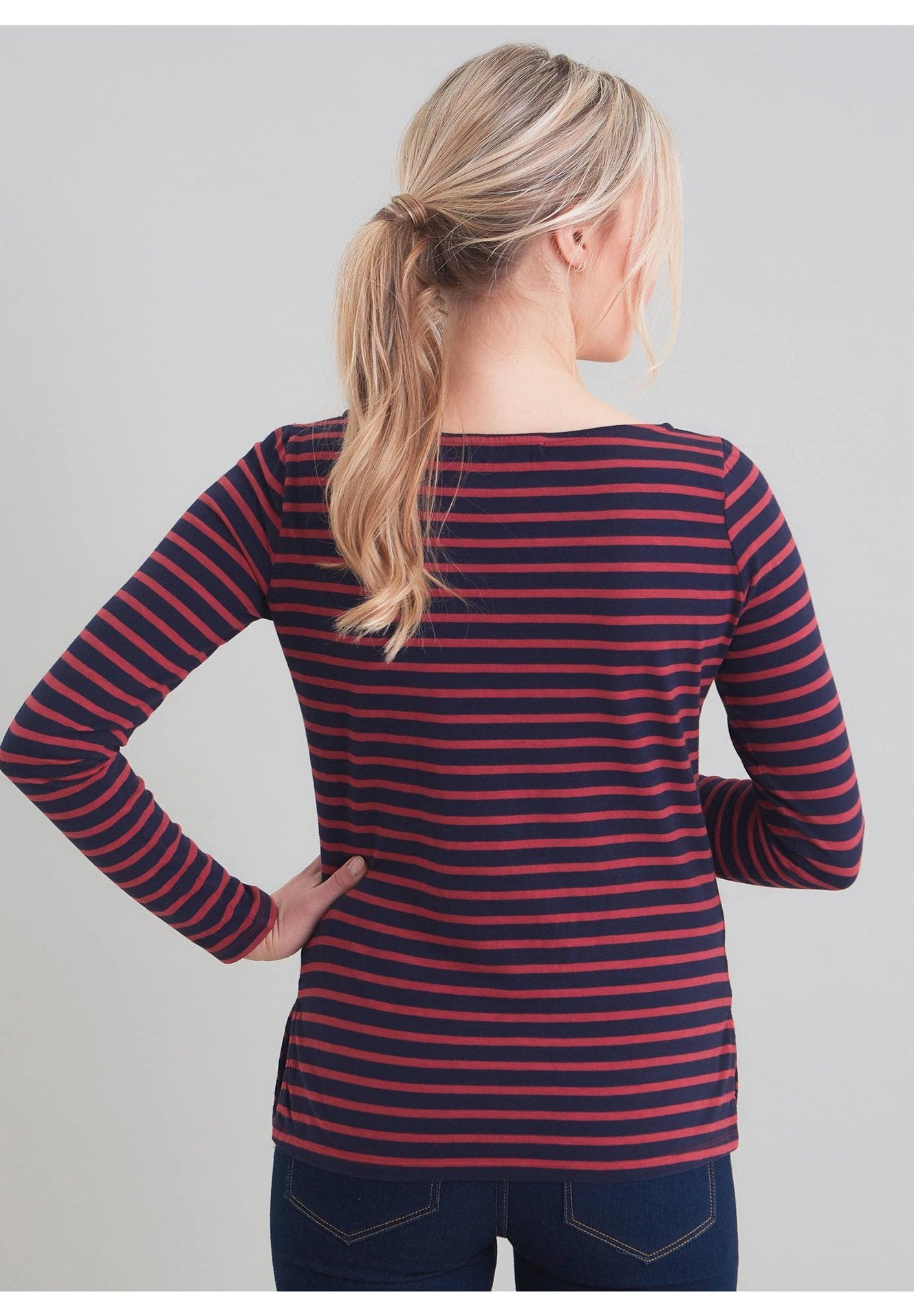 Langarmshirt mit coolem Ringel-look aus Bio-Baumwolle