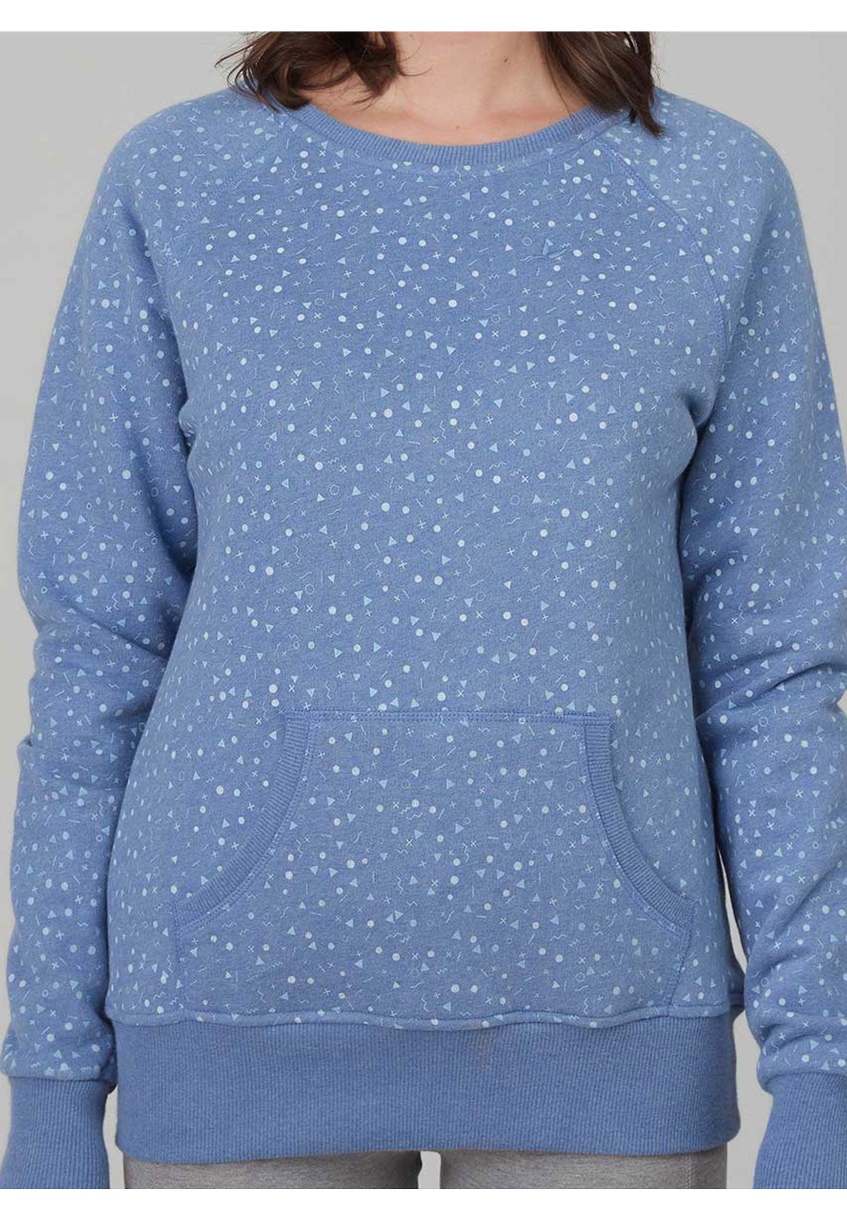 Basic Sweatshirt mit All Over Print aus Bio-Baumwolle