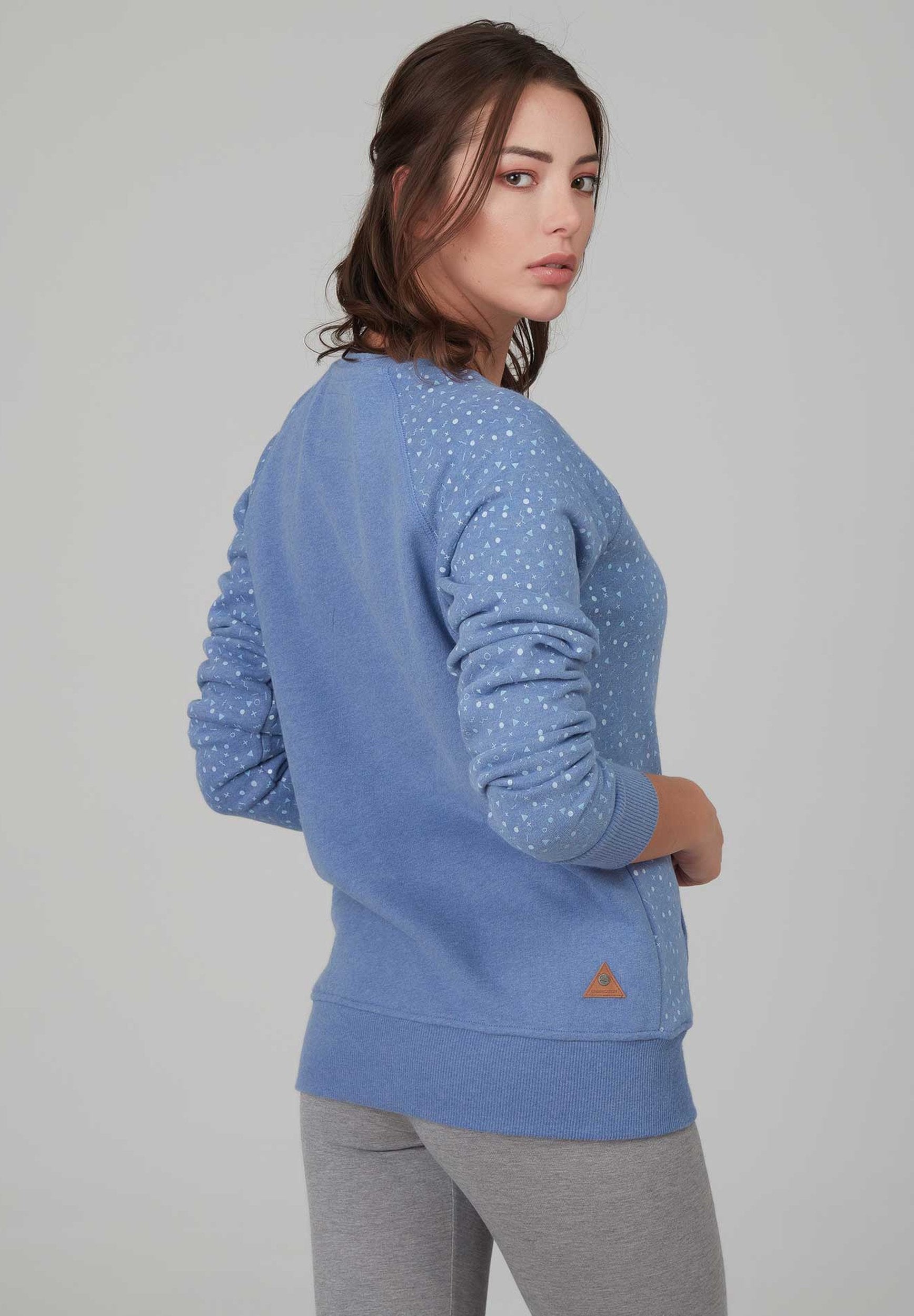 Basic Sweatshirt mit All Over Print aus Bio-Baumwolle