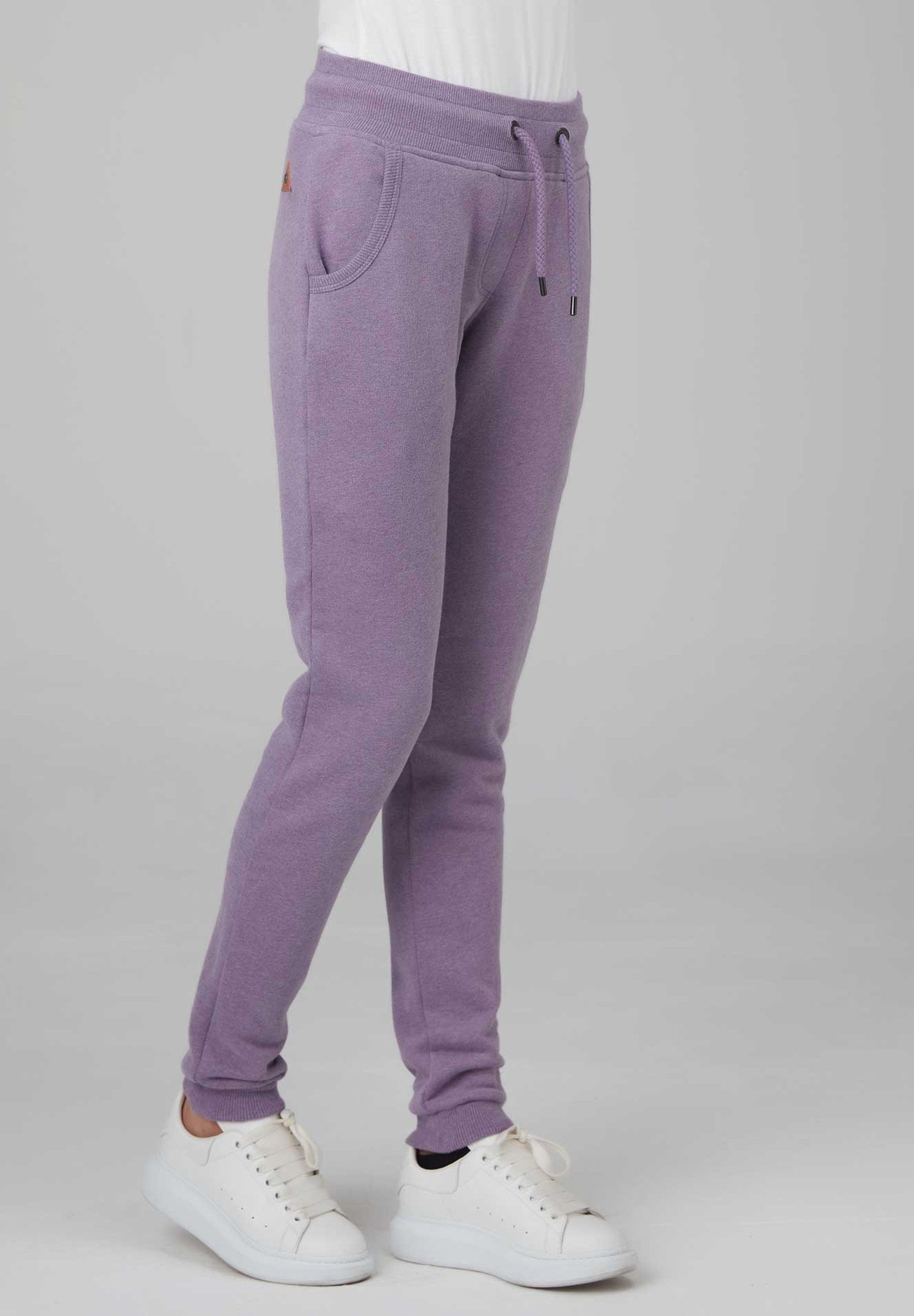 Relaxhose in melierter Optik aus Bio-Baumwolle