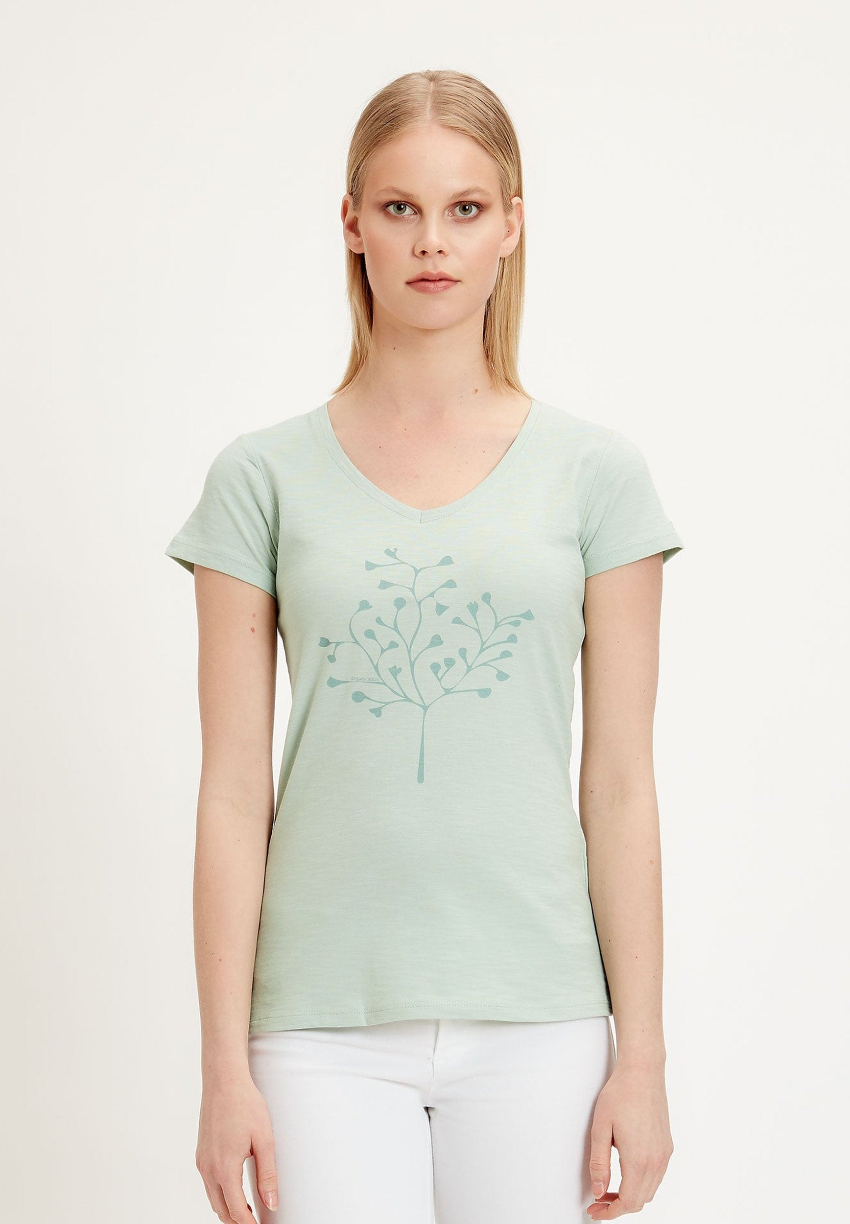 T-Shirt aus Bio-Baumwolle mit Baum-Motiv