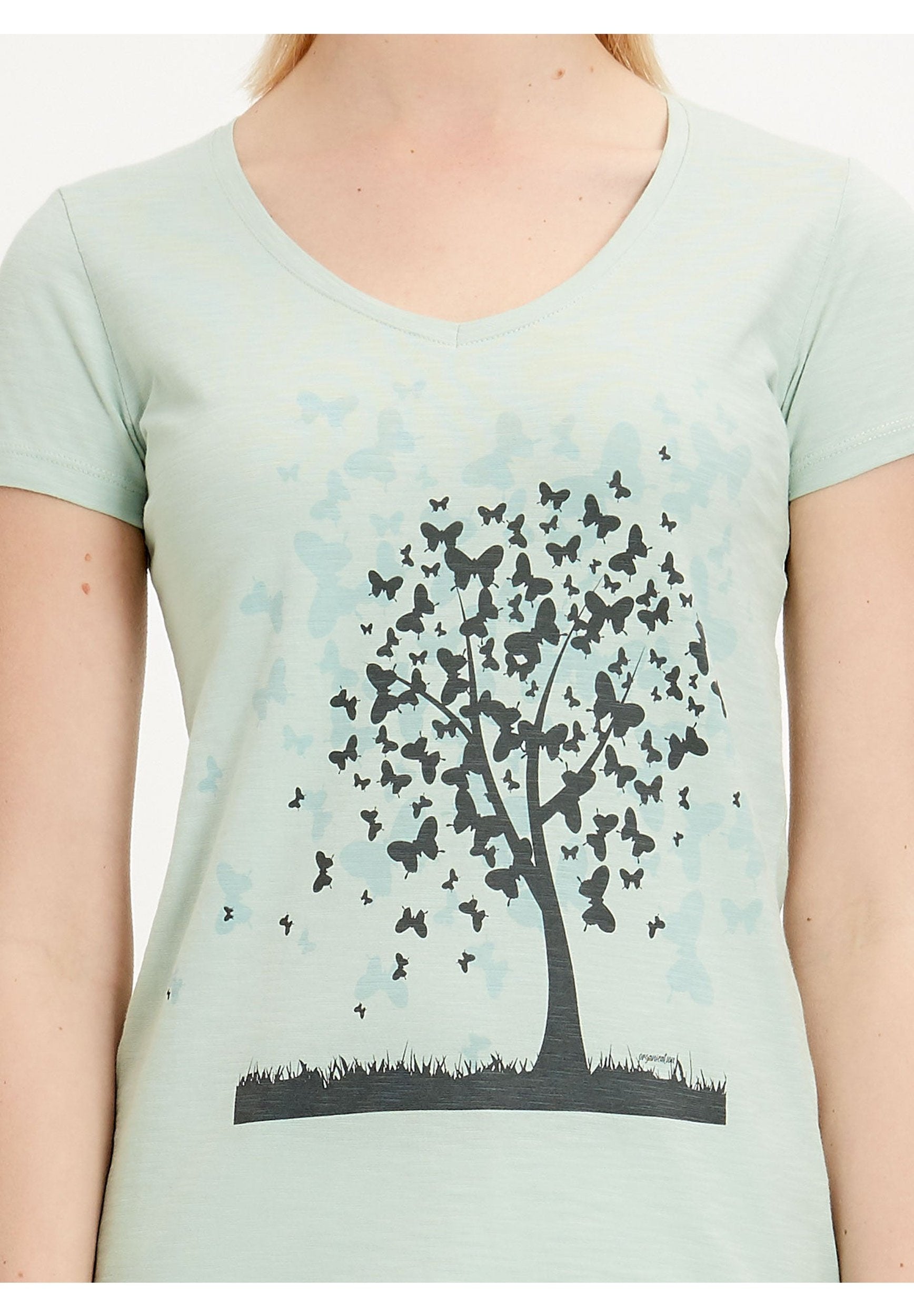 T-Shirt aus Bio-Baumwolle mit Baum-Print