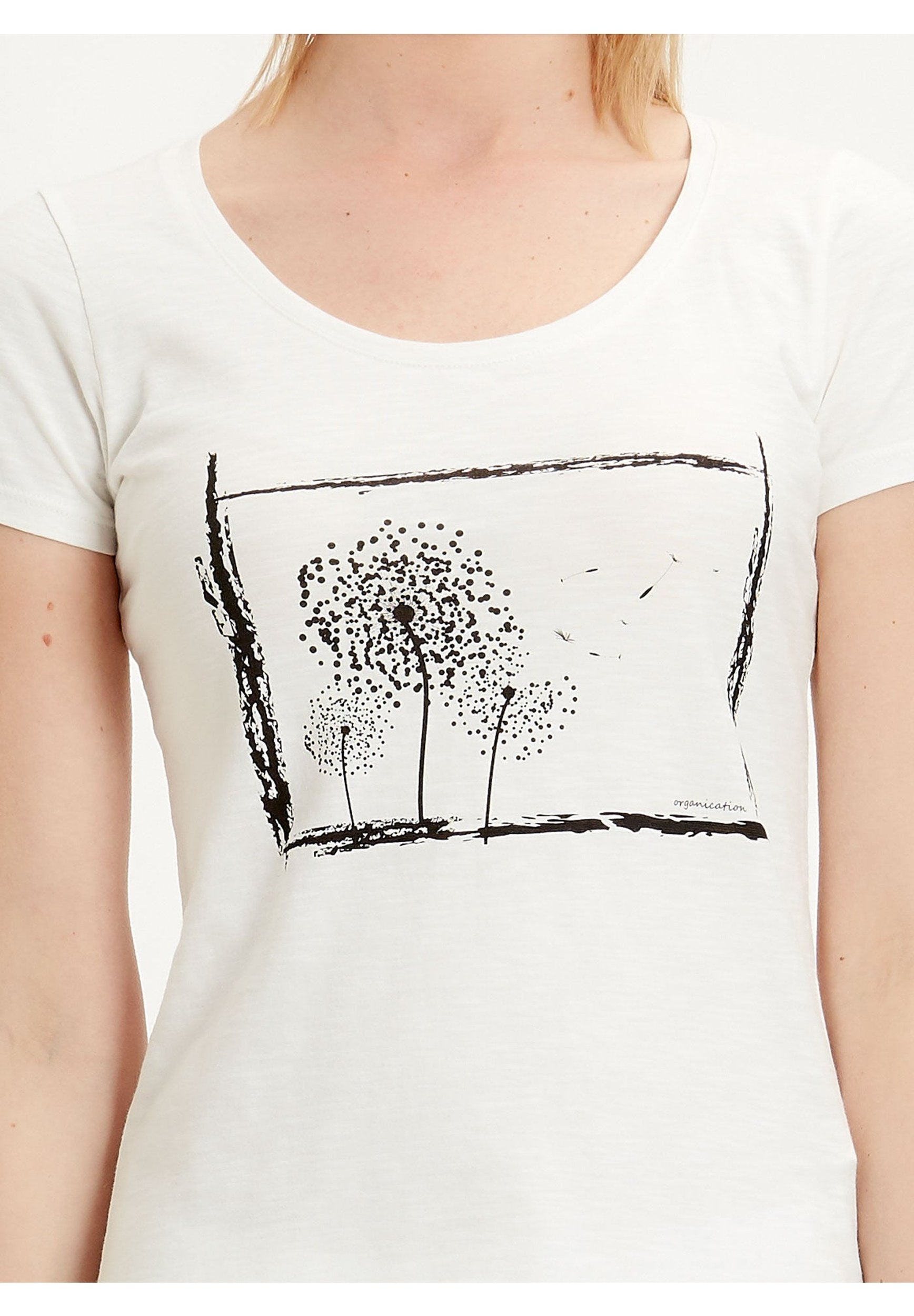 T-Shirt aus Bio-Baumwolle mit Löwenzahn-Print