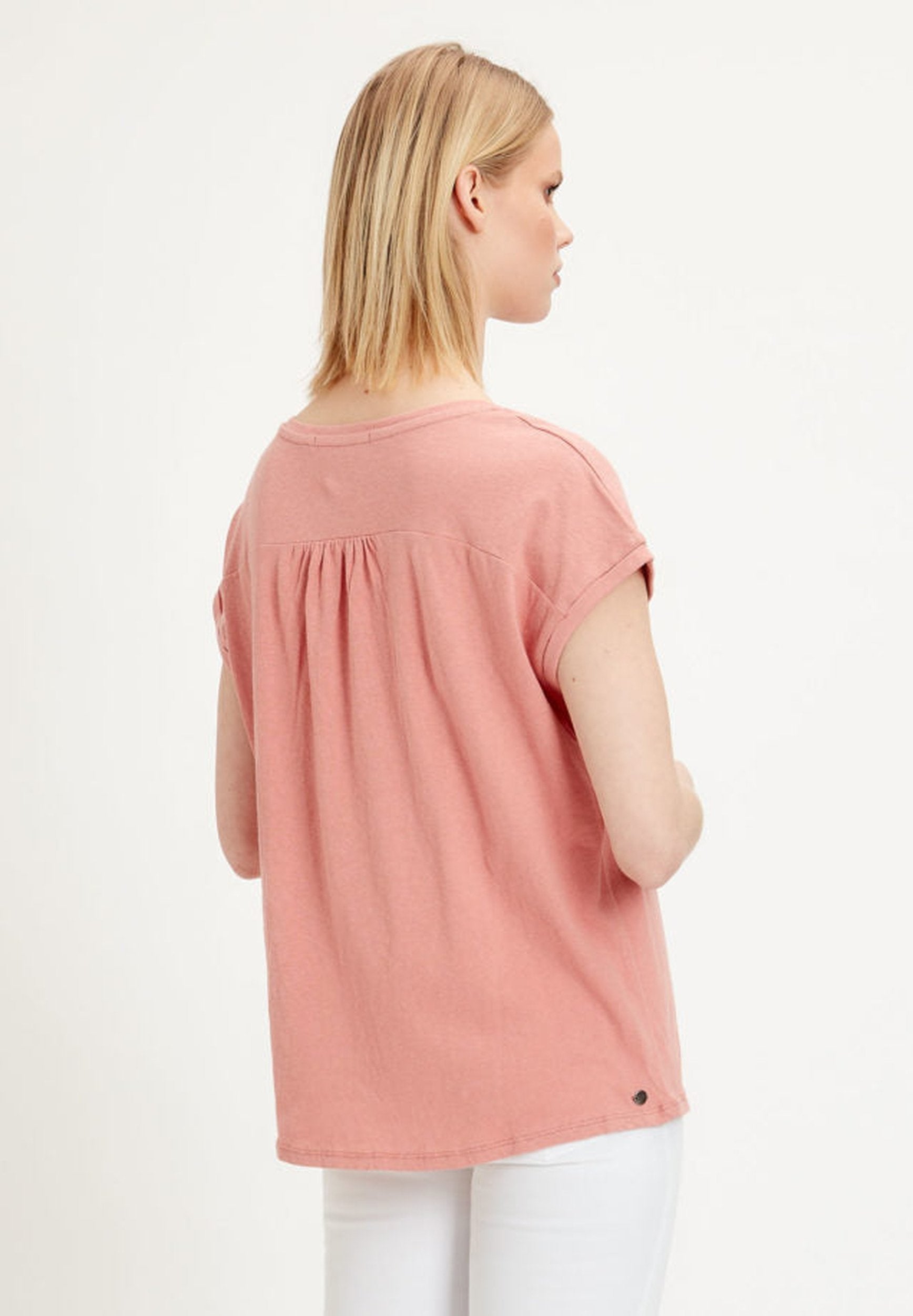 T-Shirt aus Leinen-Bio-Baumwolle-Mix