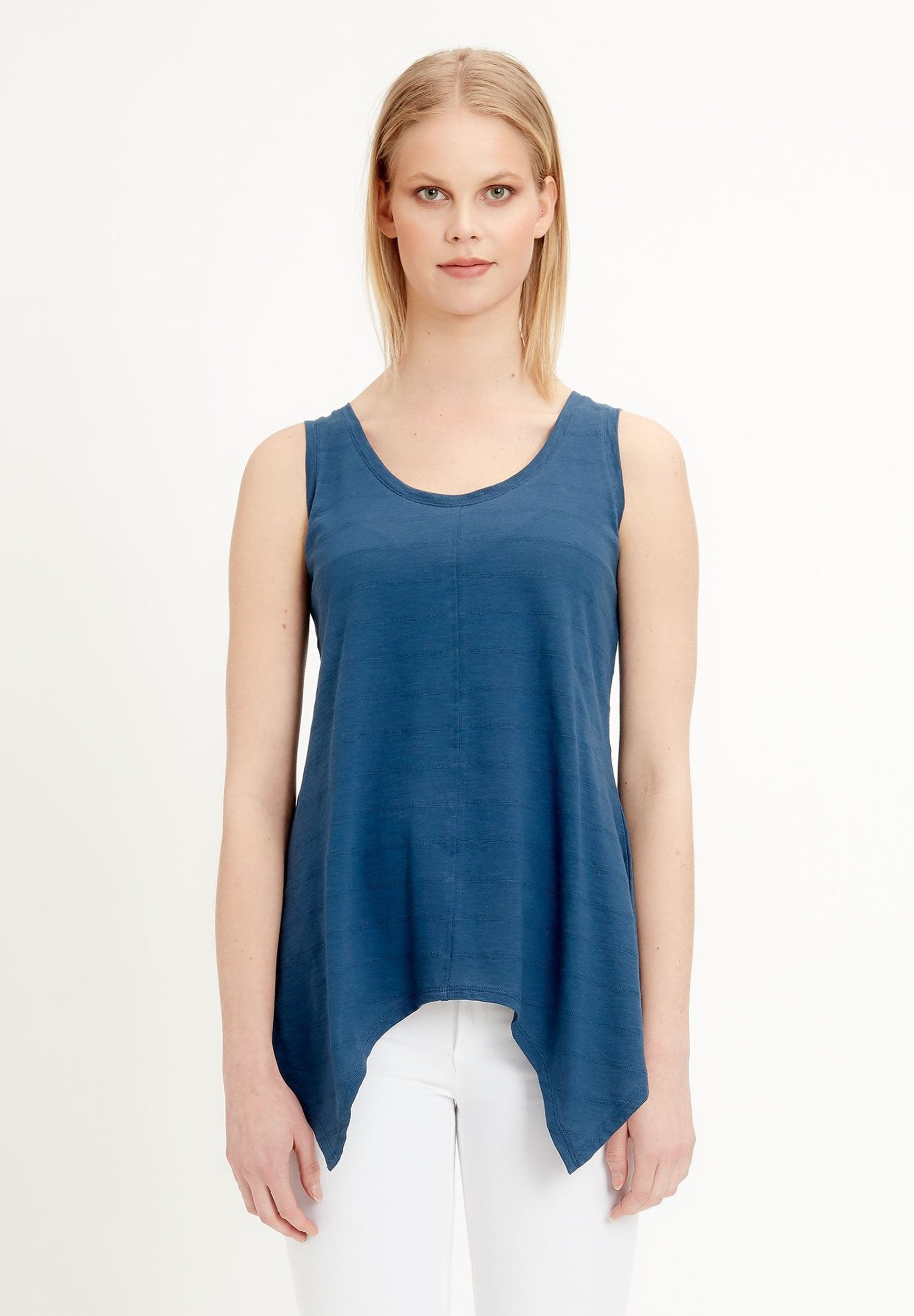 Damen Tank-Top aus Bio-Baumwolle mit Asymmetrischem Saum