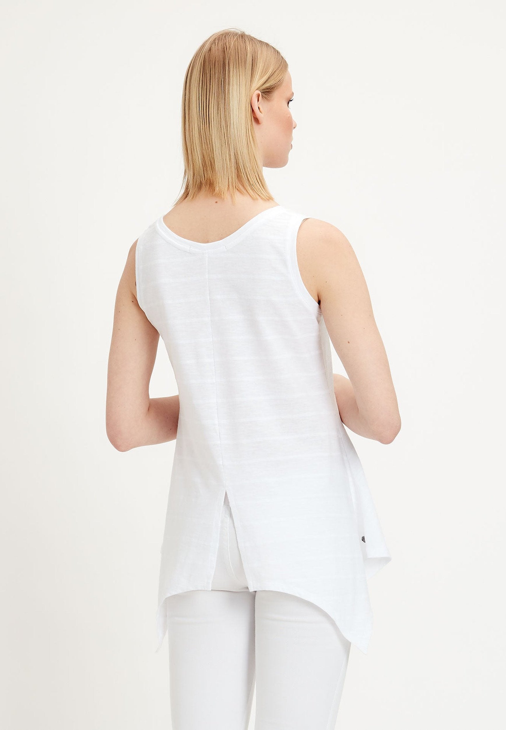 Tank-Top aus Bio-Baumwolle mit Asymmetrischem Saum