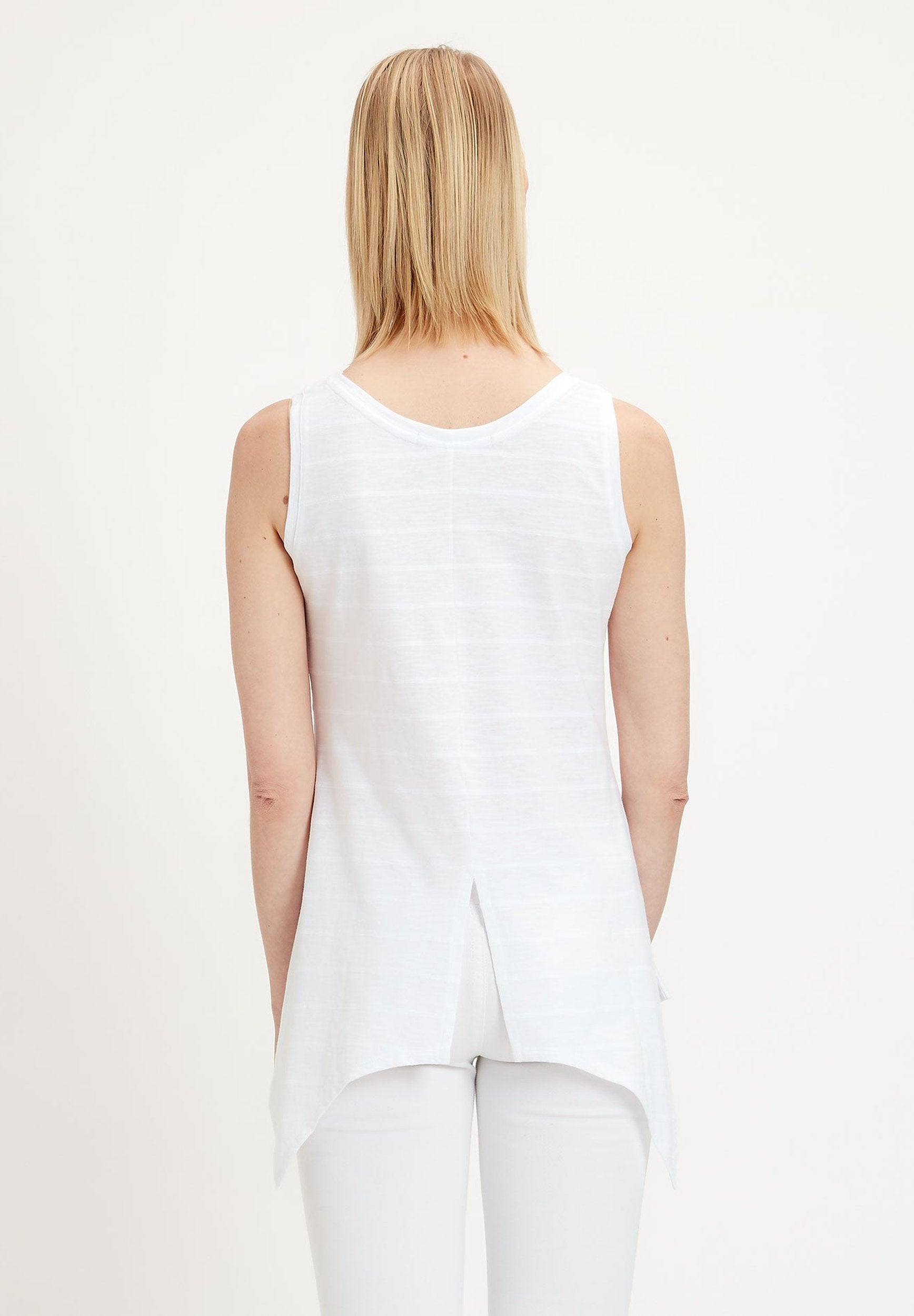 Tank-Top aus Bio-Baumwolle mit Asymmetrischem Saum