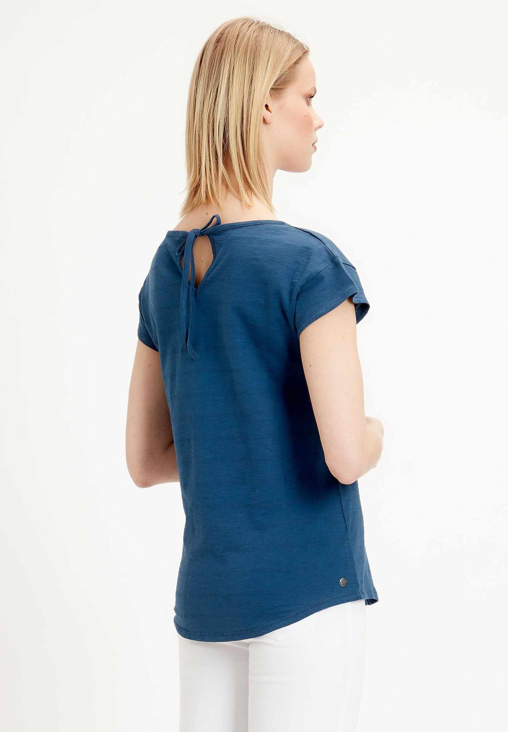 T-Shirt aus Bio-Baumwolle mit Jacquardmuster