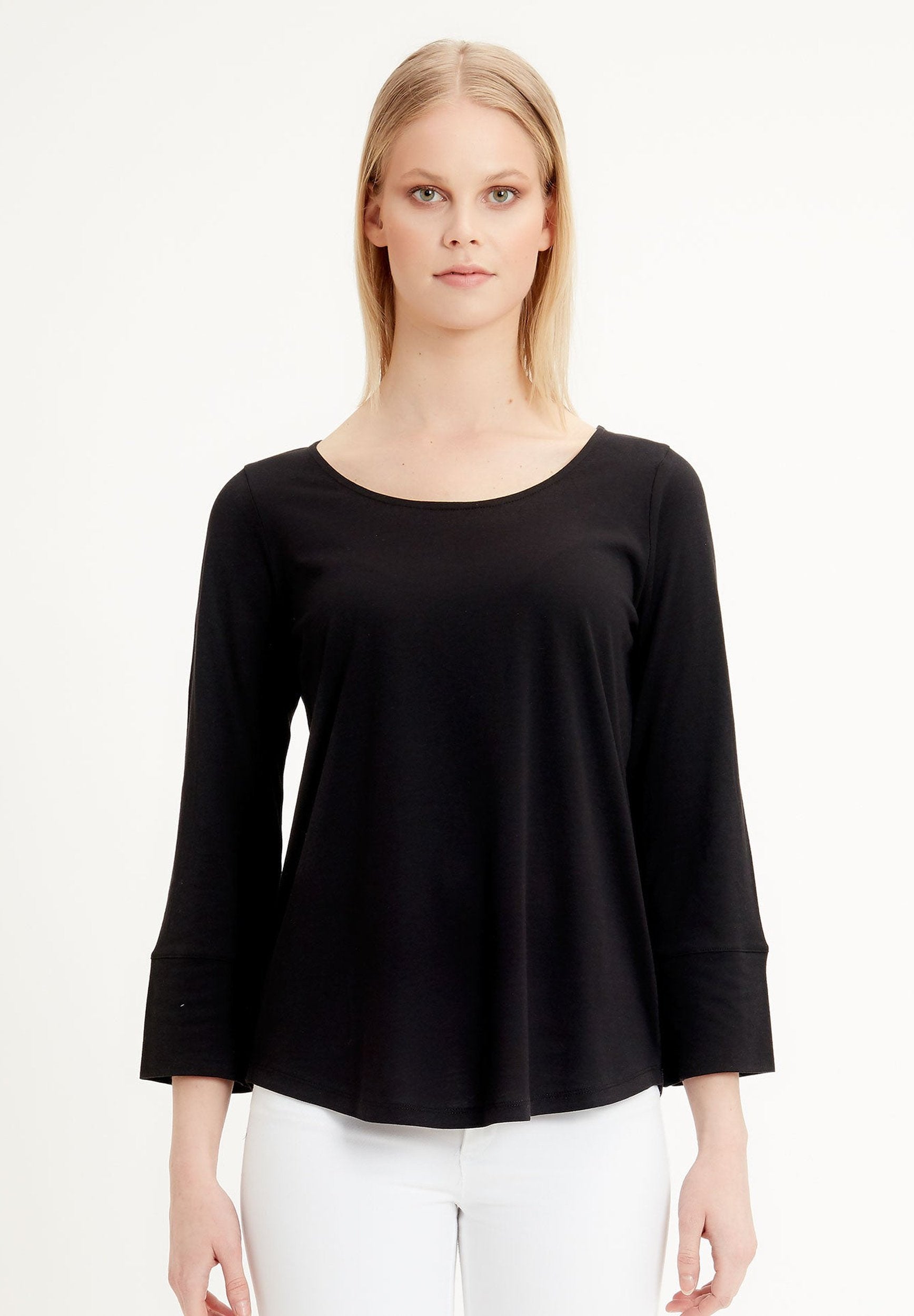 T-Shirt aus TENCEL™ Lyocell-Mix mit 3/4-Arm