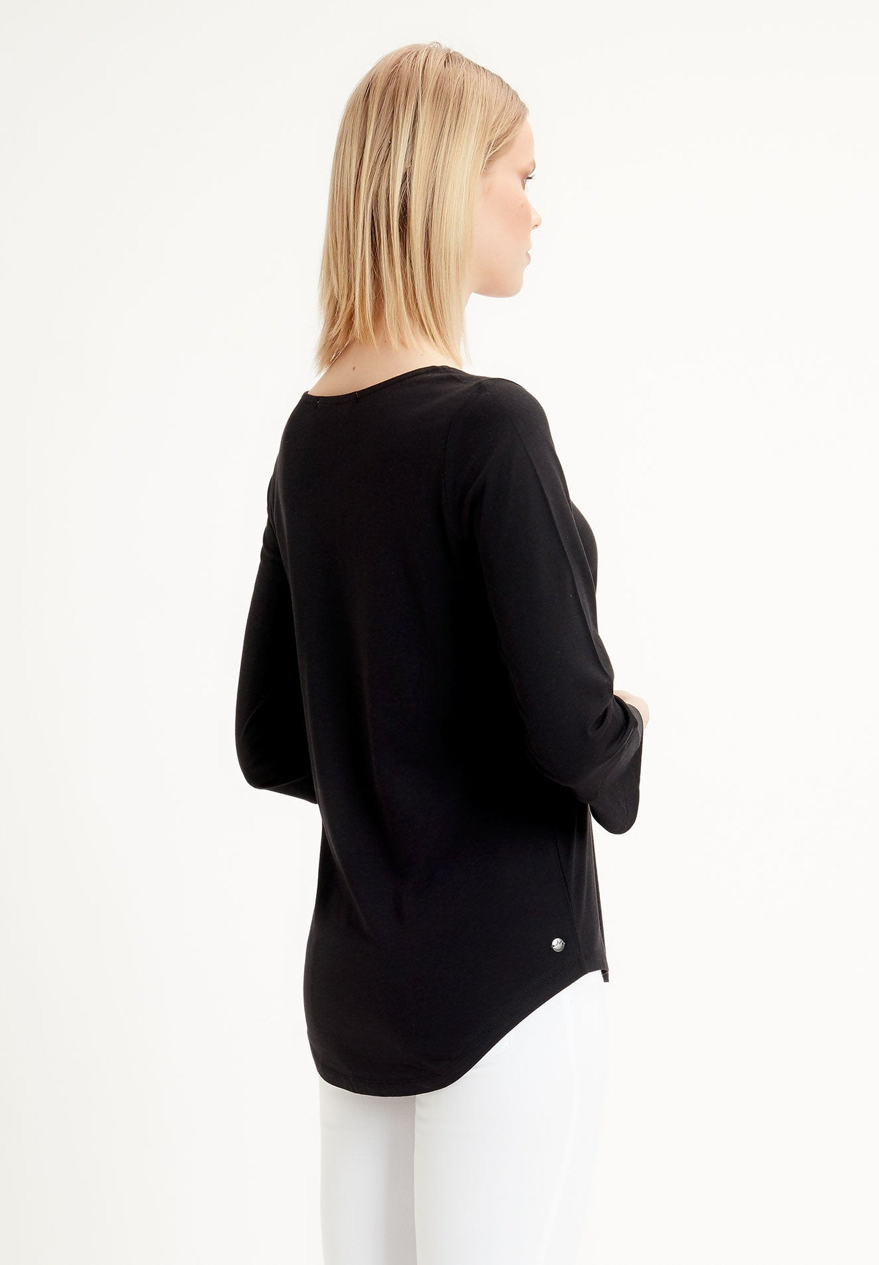 T-Shirt aus TENCEL™ Lyocell-Mix mit 3/4-Arm