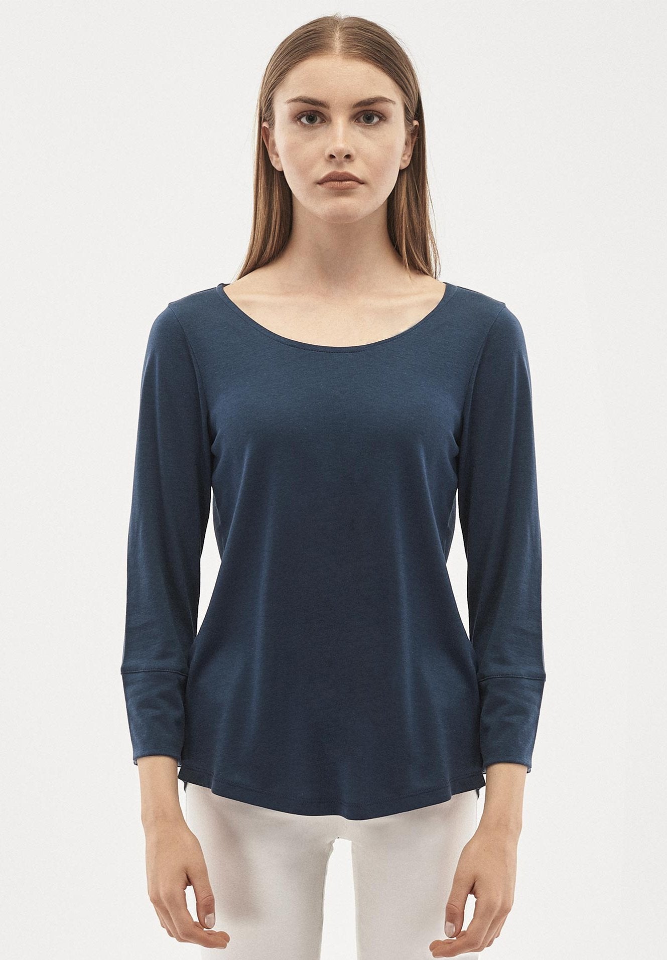 T-Shirt aus TENCEL™ Lyocell-Mix mit 3/4-Arm