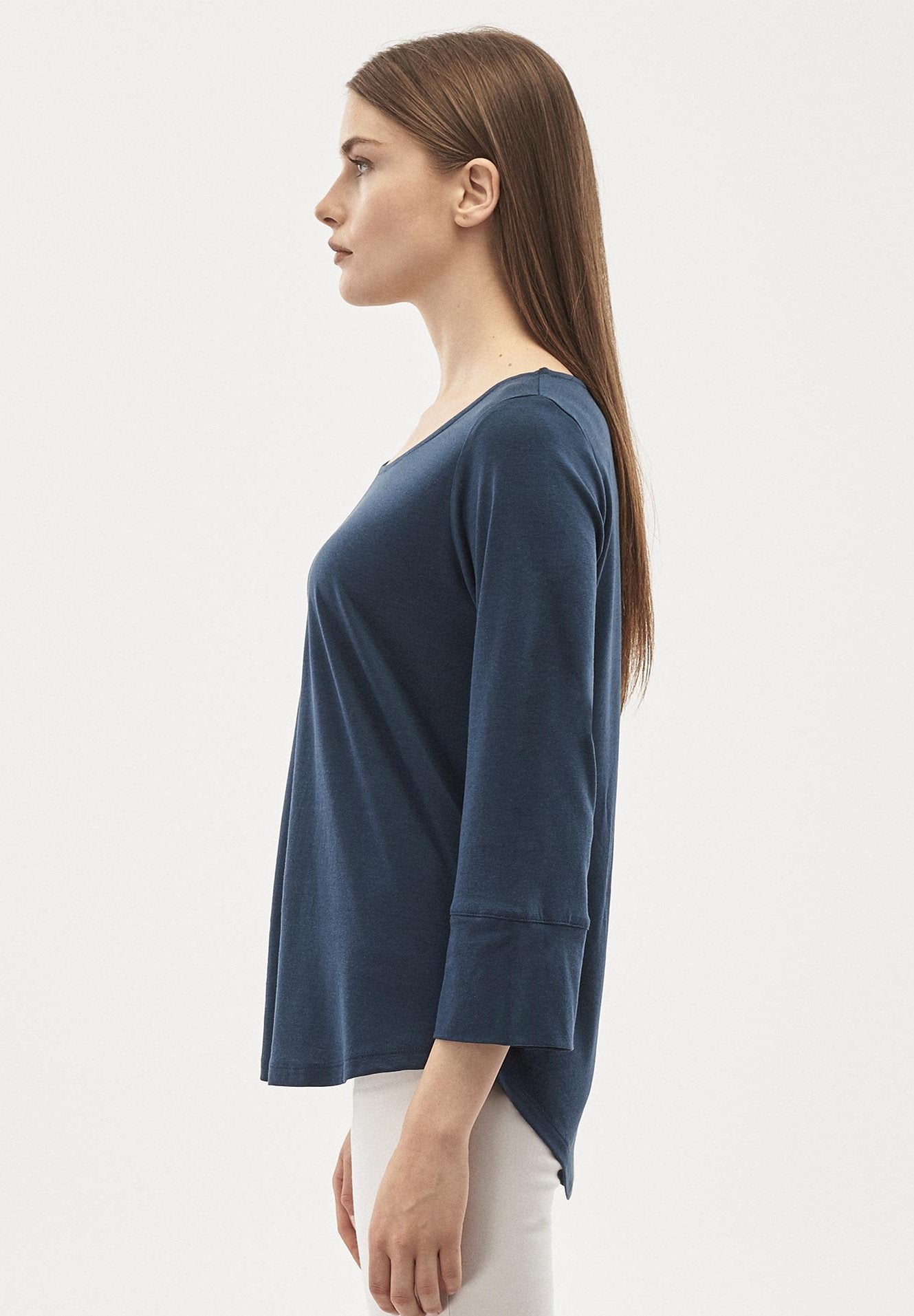 T-Shirt aus TENCEL™ Lyocell-Mix mit 3/4-Arm