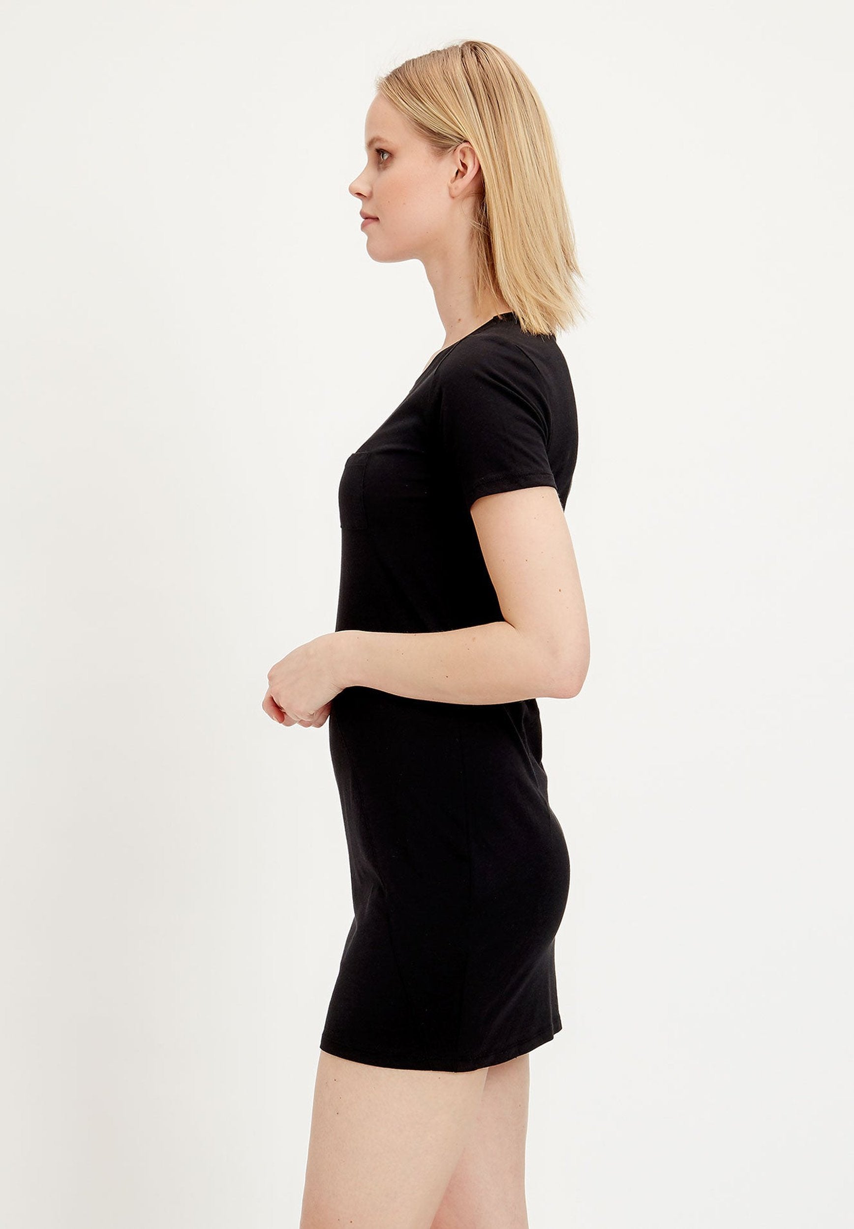 Kleid aus TENCEL™ Lyocell-Mix mit Brusttasche