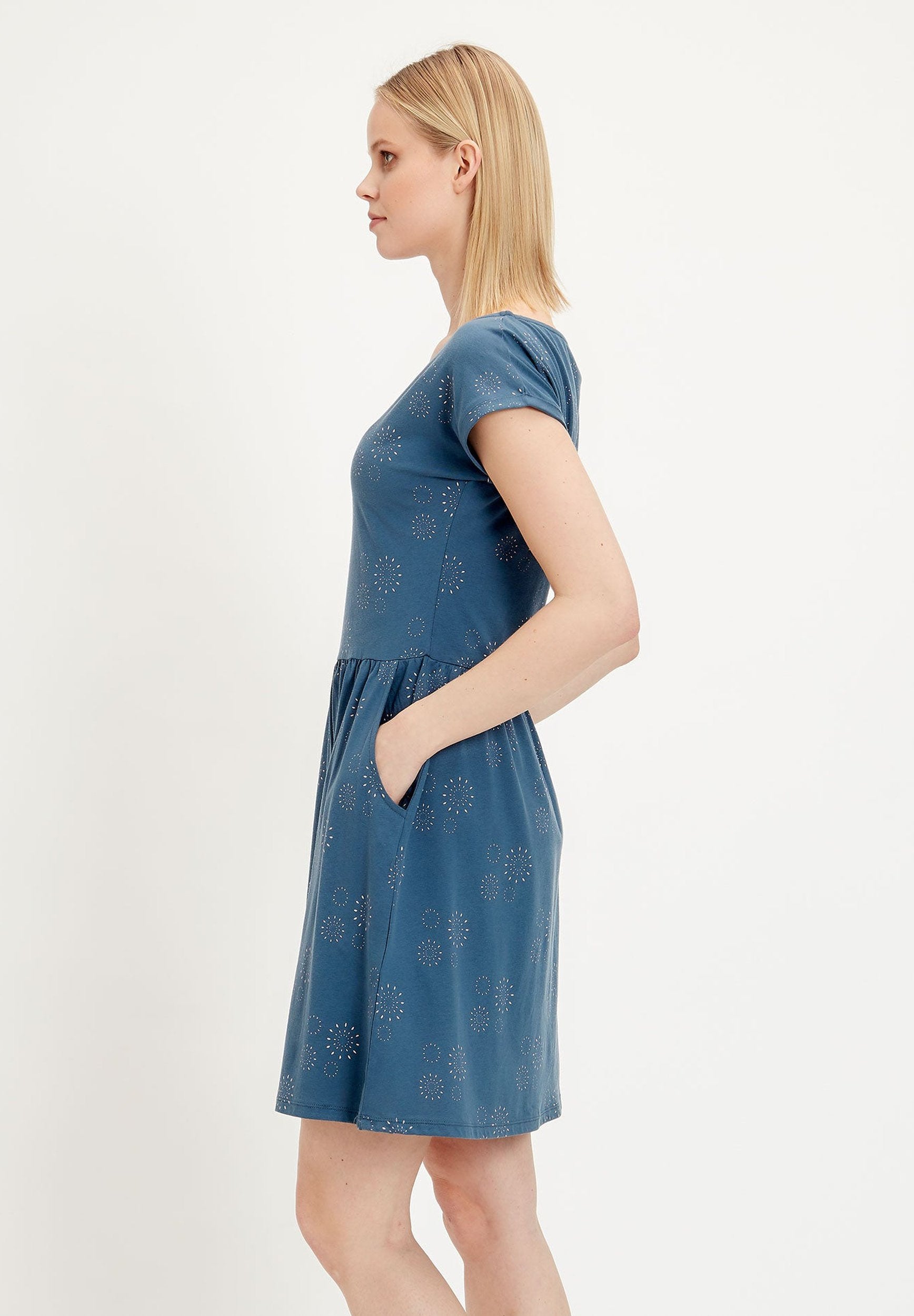 Kleid aus TENCEL™ Lyocell-Mix mit Allover-Print