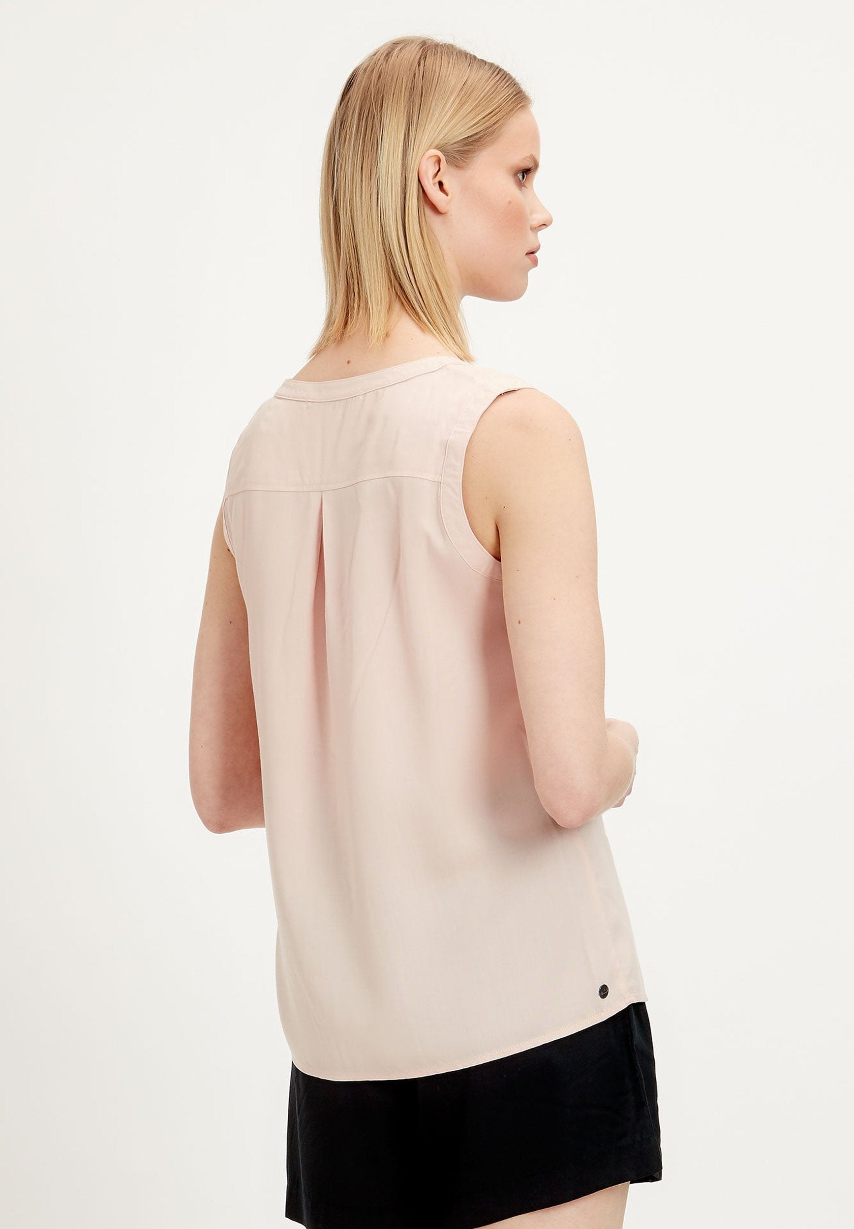 Blusentop aus TENCEL™ Lyocell mit durchgehender Knopfleiste