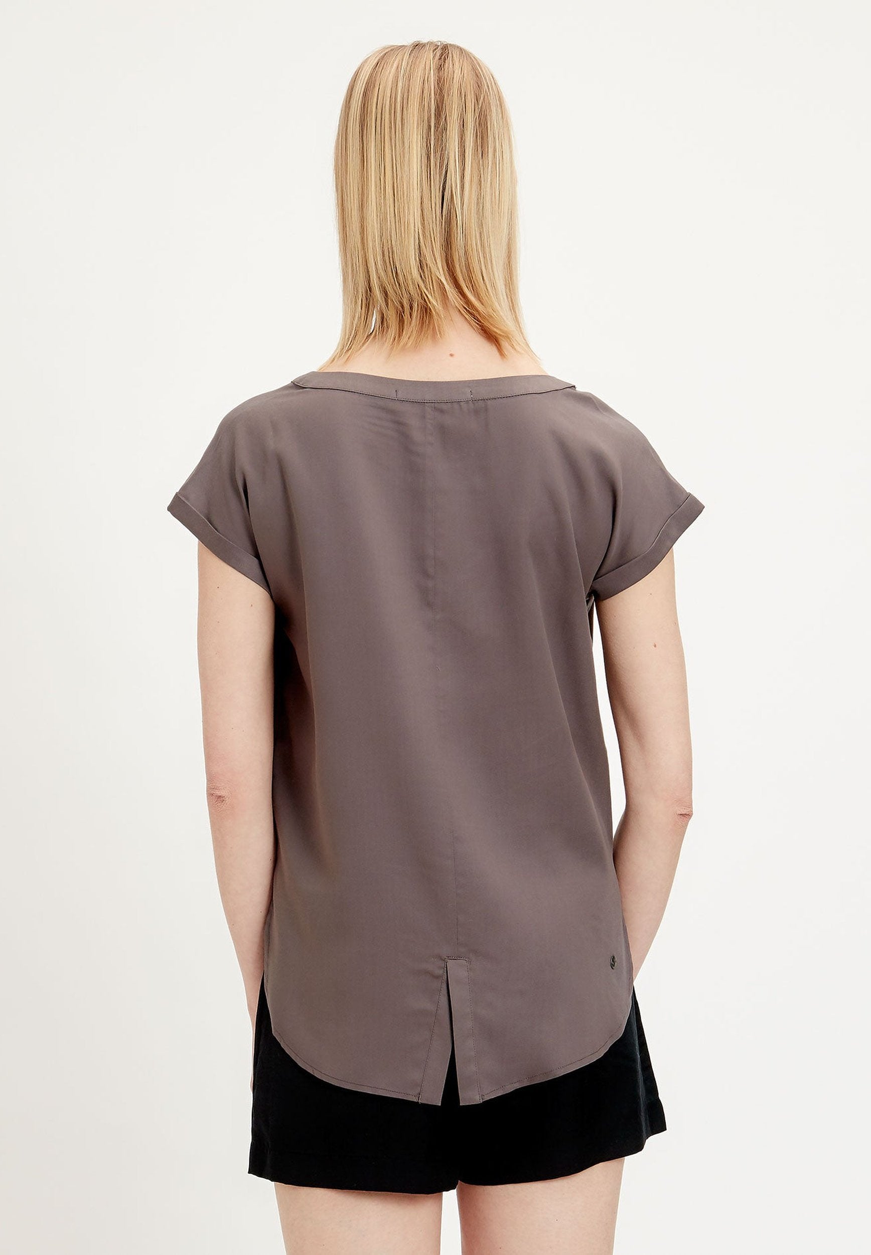 Kurzarm Bluse aus TENCEL™ Lyocell