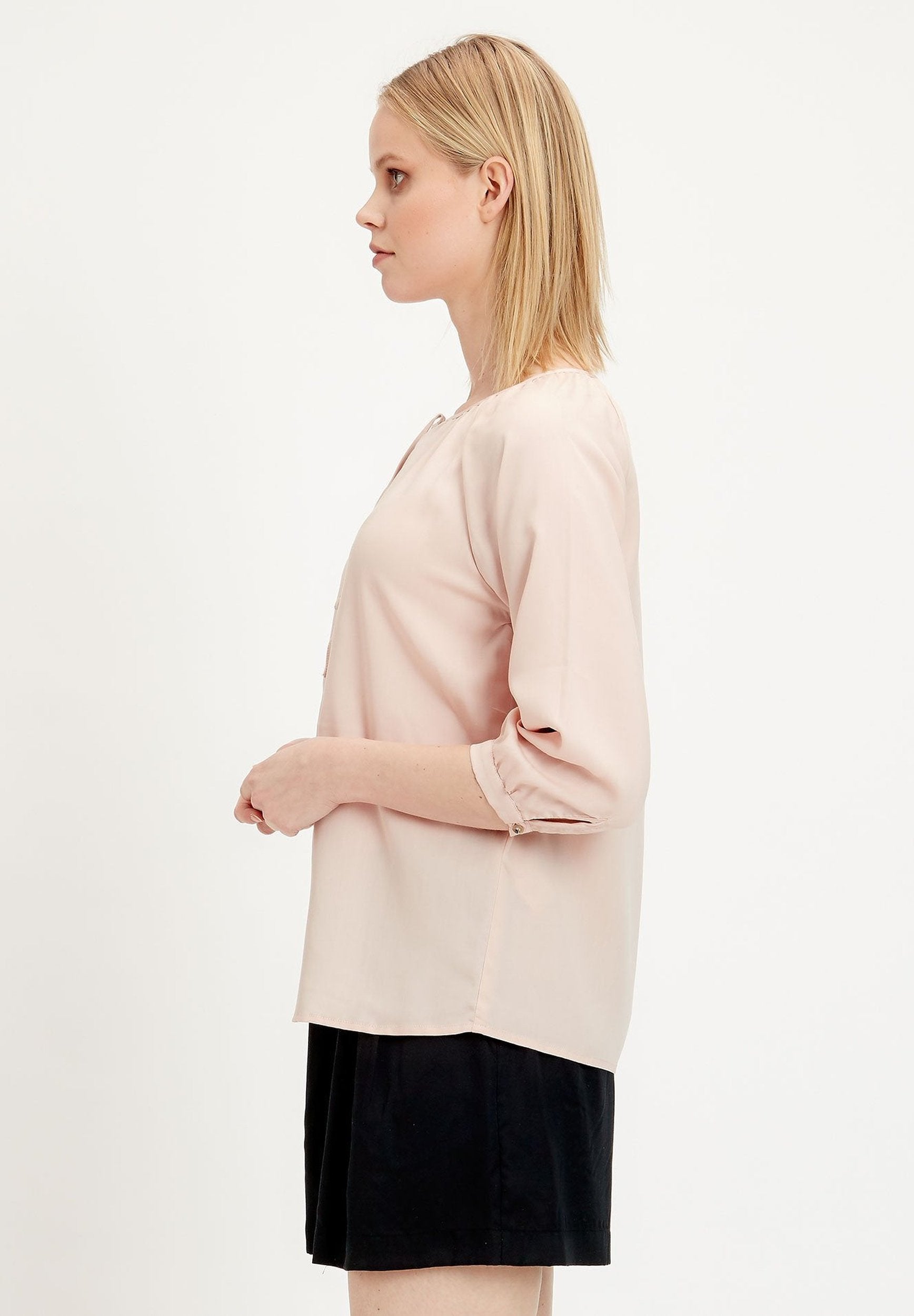 Bluse aus TENCEL™ Lyocell mit 3/4 Ärmeln