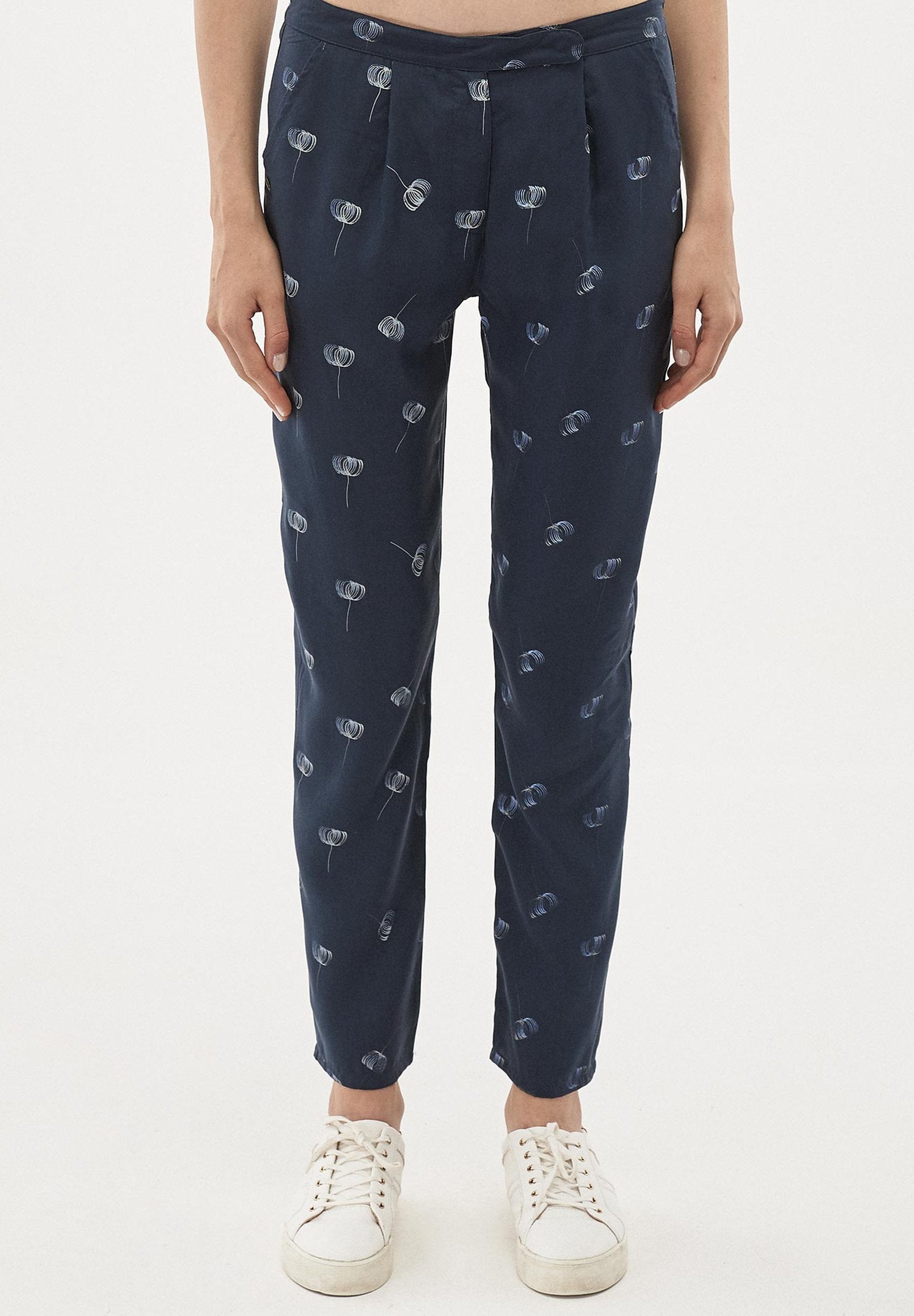 Hose aus TENCEL™ Lyocell mit Allover-Print