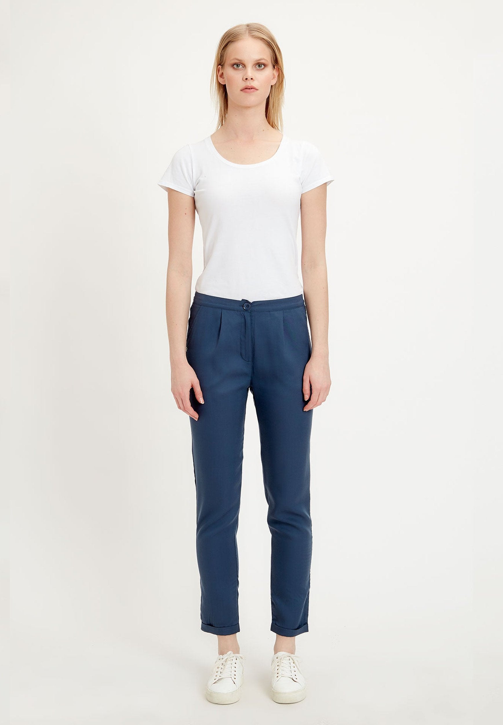 Hose aus TENCEL™ Lyocell mit seitlichen Eingriffstaschen