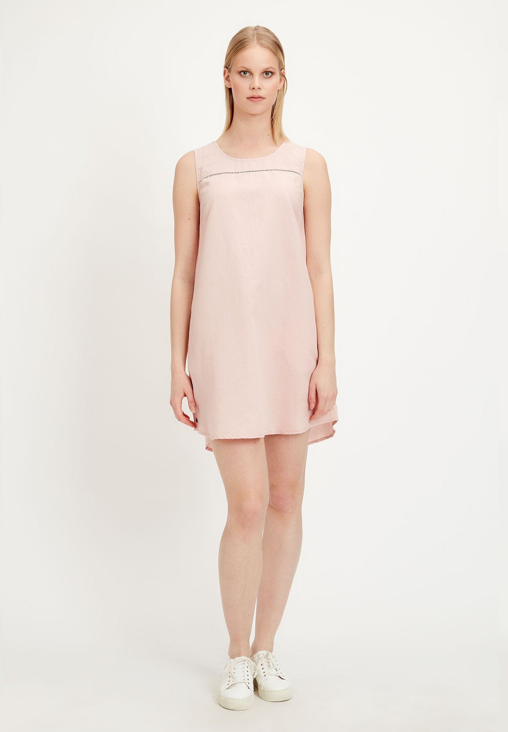 Kleid aus Leinen-Mix
